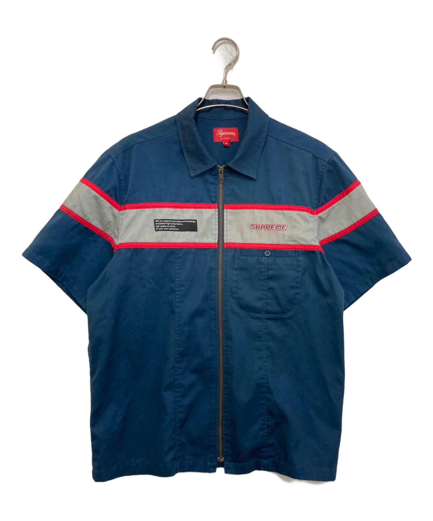 中古・古着通販】SUPREME (シュプリーム) Zip Up Work Shirt ネイビー
