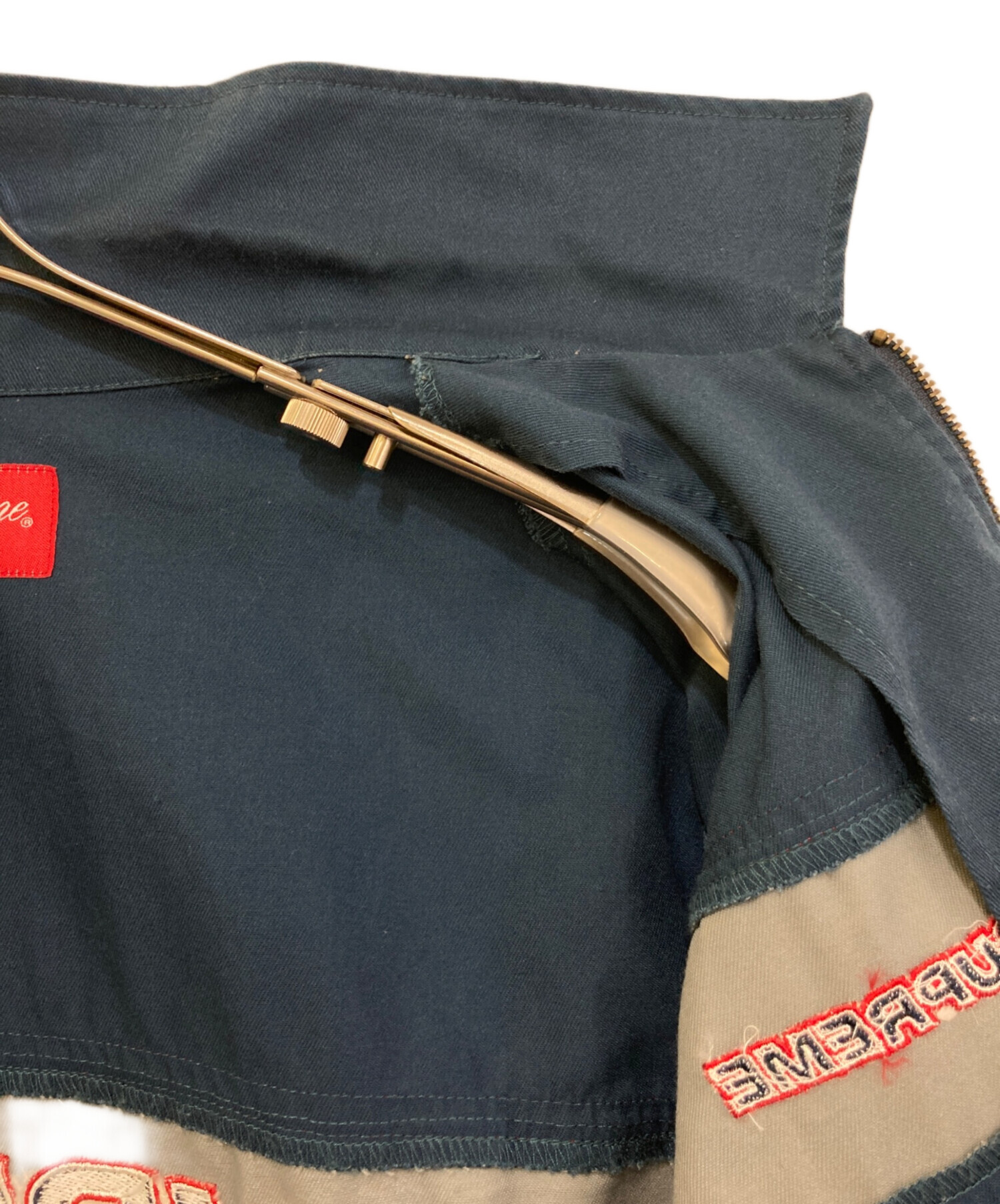 中古・古着通販】SUPREME (シュプリーム) Zip Up Work Shirt ネイビー