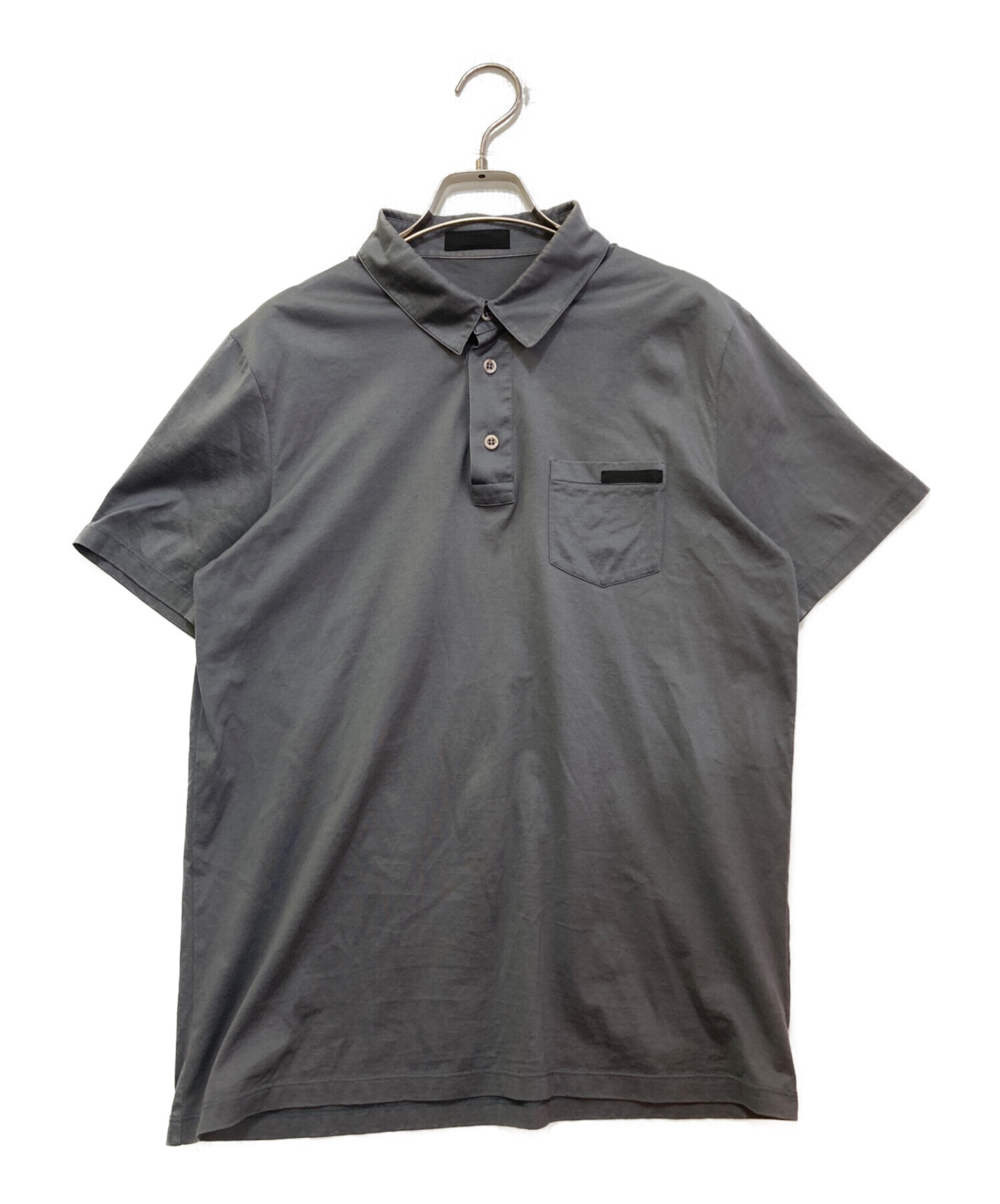 PRADA プラダスポーツ リネアロッサ 半袖ポロシャツ グレー XLイタリア製 中古・古着通販】PRADA (プラダ) ポロシャツ グレー サイズ