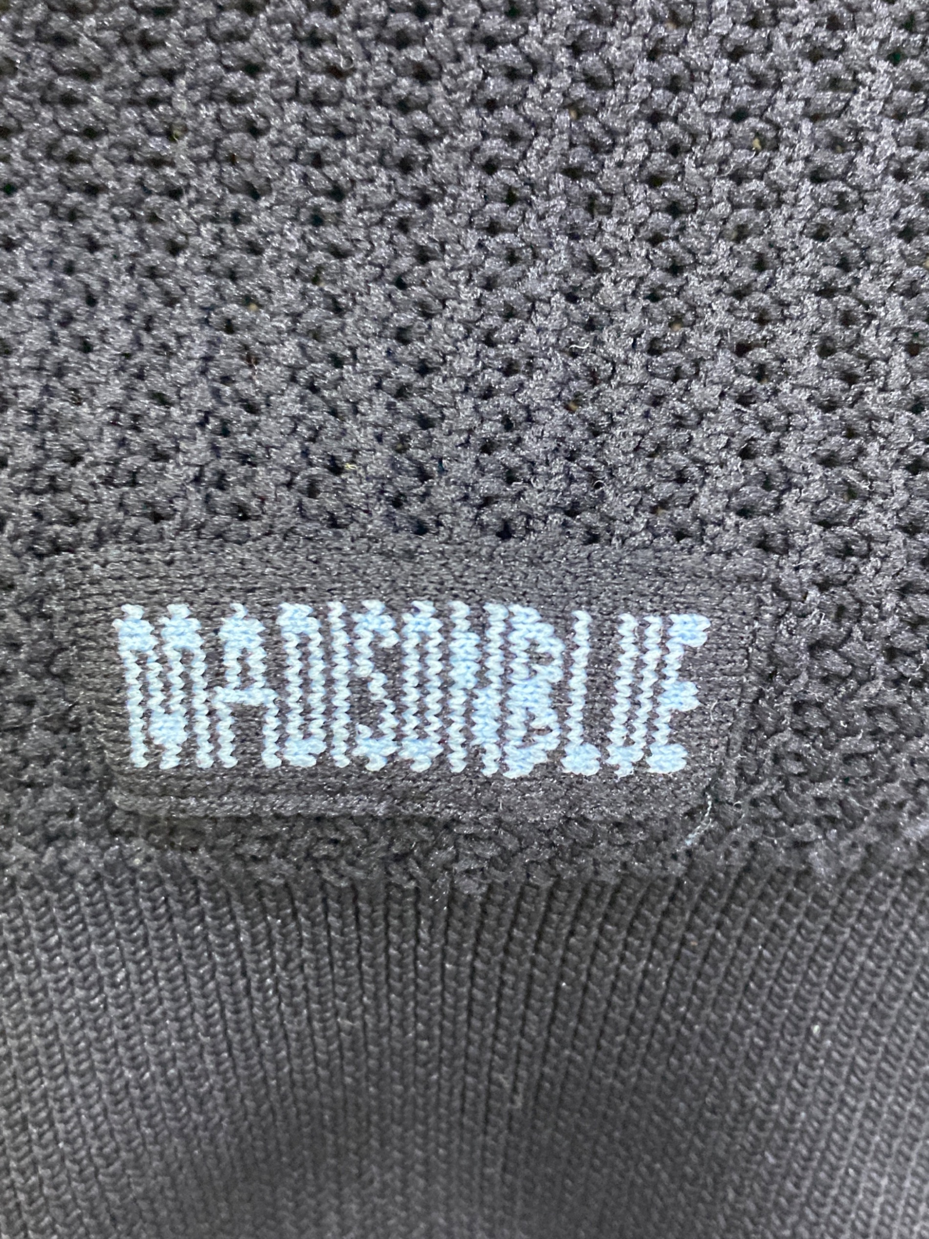 新品タグ付き　91,300円　マディソンブルー　ナンバリングニット　黒系　フリー 中古・古着通販】MADISON BLUE (マディソンブルー) BIG KNIT V CD MESH