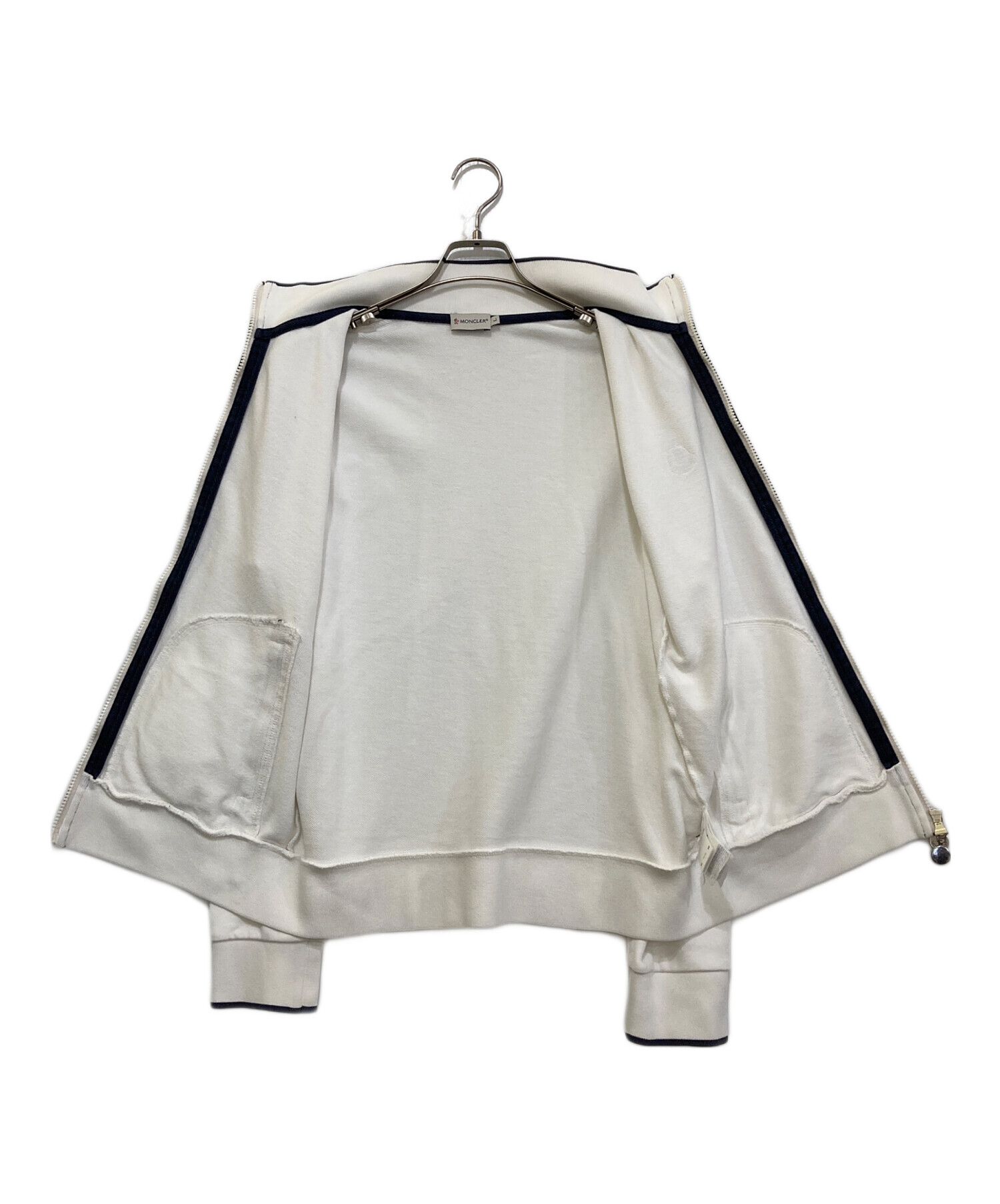 MONCLER モンクレール トラックジャケット 中古・古着通販】MONCLER (モンクレール) トラックジャケット ホワイト