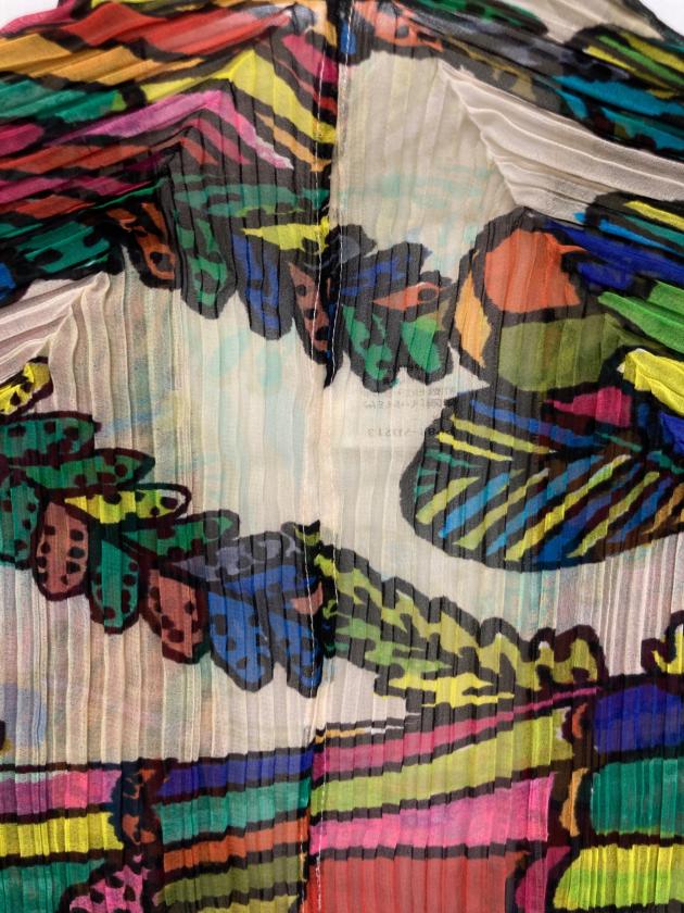 PLEATS PLEASE 花柄 プリーツ ストール 中古・古着通販】PLEATS PLEASE (プリーツプリーズ) フラワーデザイン