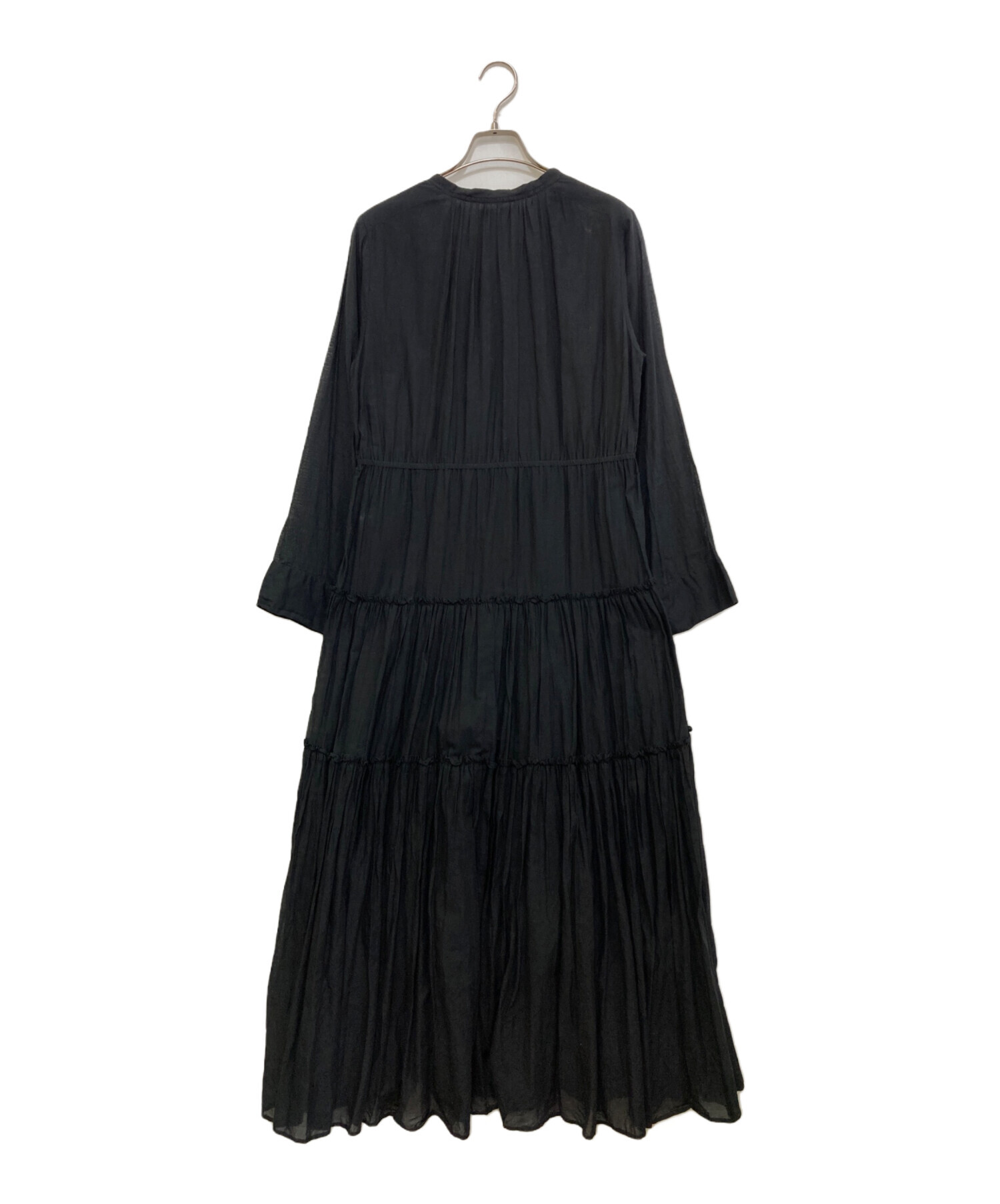 中古・古着通販】ne quittez pas (ヌキテパ) COTTON SOLID GATHER LONG