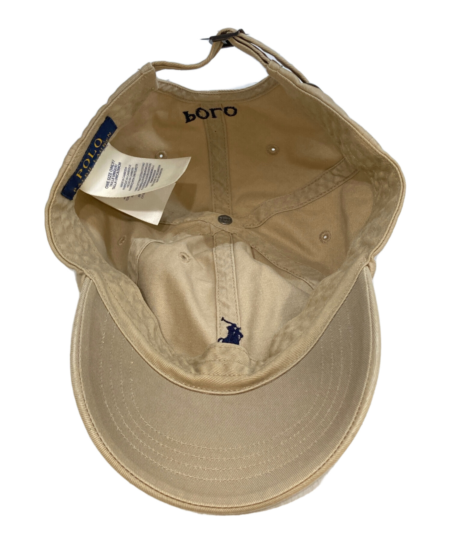 POLO RALPH LAUREN キャップ ベージュ カーキ 古着 90S 希少 90's POLO
