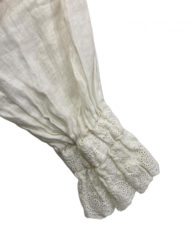中古・古着通販】Gauze# (ガーゼ) リネンワンピース ホワイト サイズ
