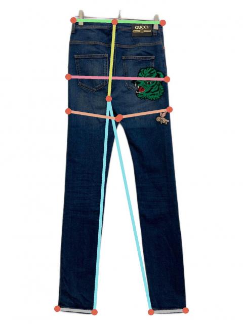 中古・古着通販】GUCCI (グッチ) 刺繍デニムパンツ 502797 XDATK