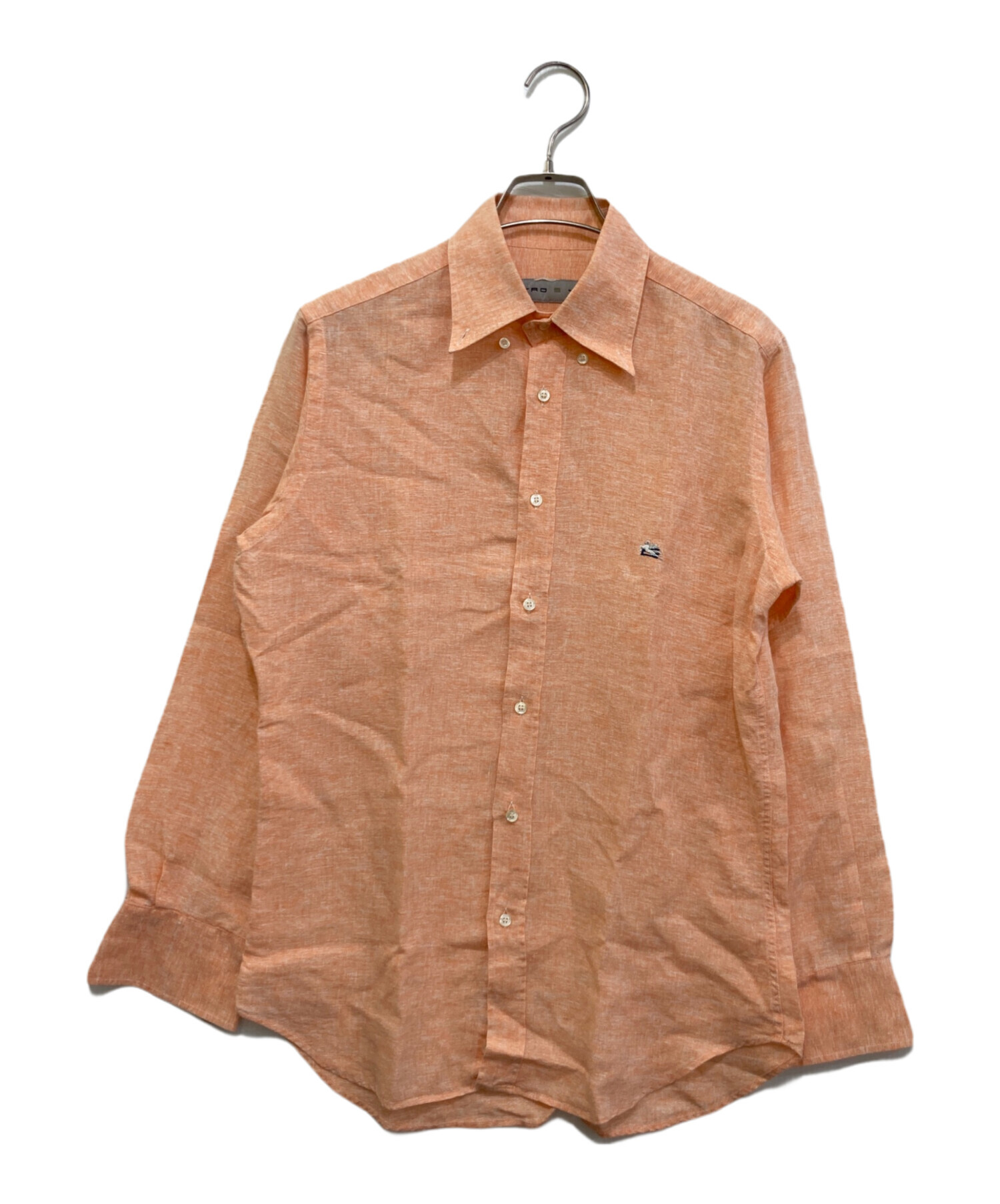 中古・古着通販】ETRO (エトロ) ボタンダウンリネンシャツ オレンジ