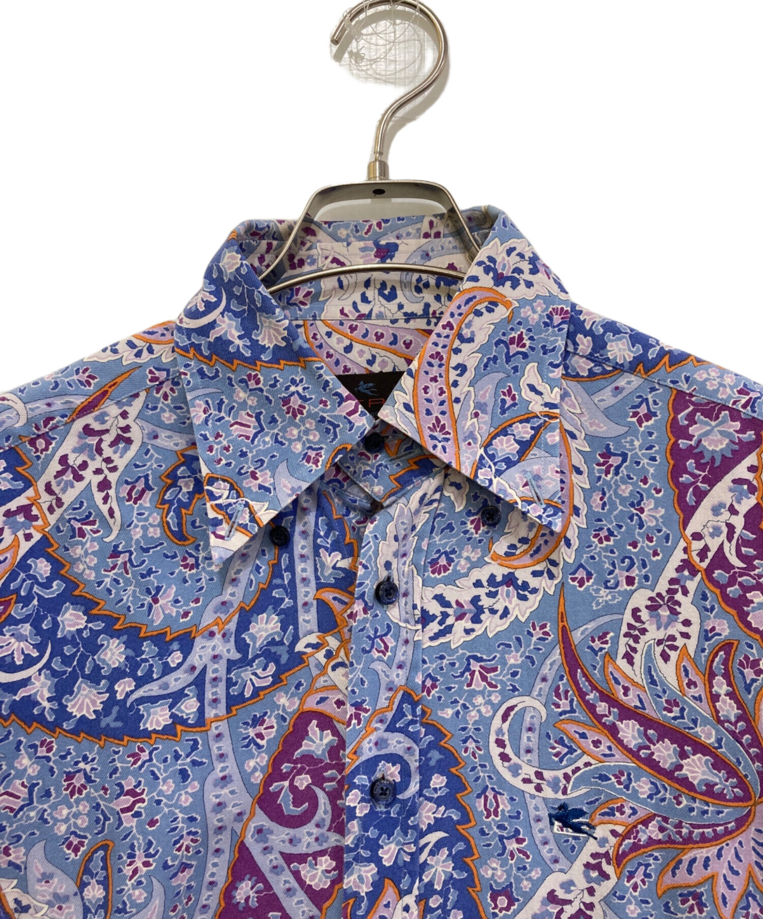 中古・古着通販】ETRO (エトロ) ボタンダウンシャツ ブルー サイズ:40