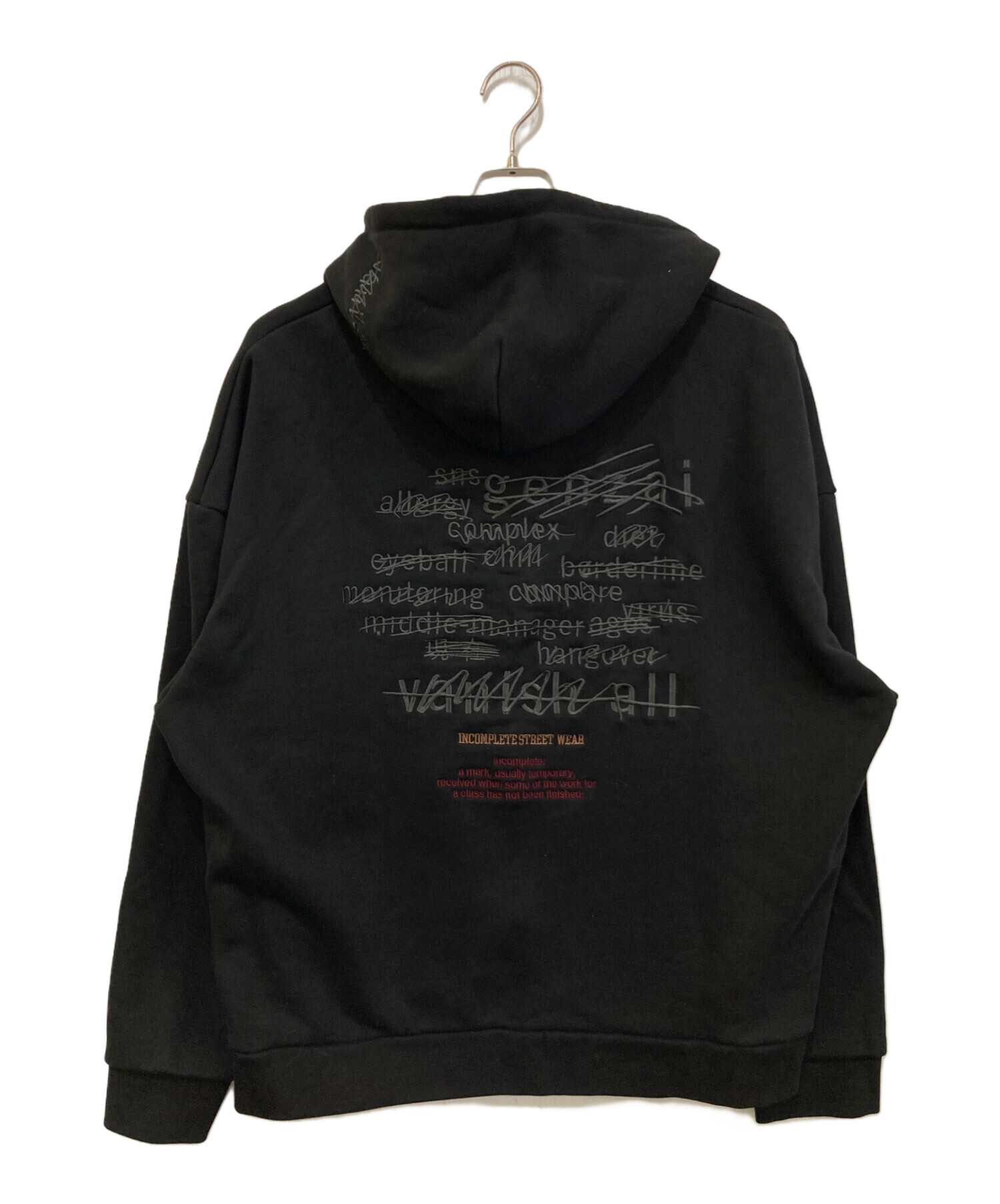 中古・古着通販】genzai (ゲンザイ) Zip Hoodie GZ1062 ブラック
