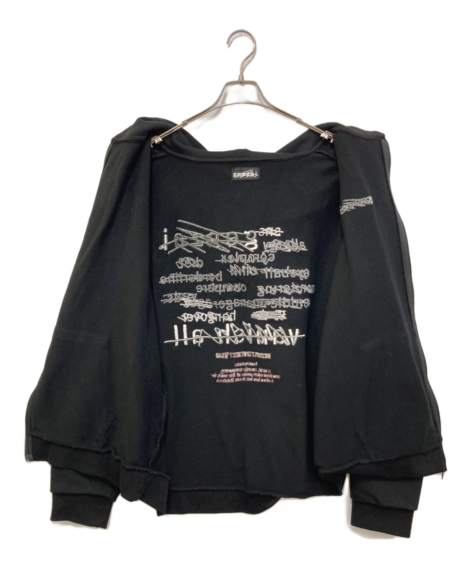 中古・古着通販】genzai (ゲンザイ) Zip Hoodie GZ1062 ブラック