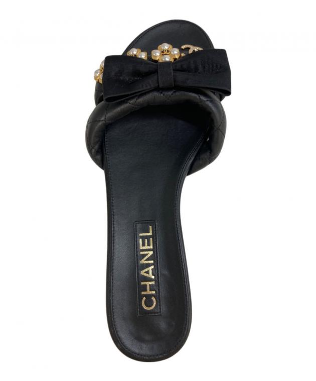 Chanel シャネル オープントゥ ハイヒール リボン ココマーク サンダル 中古・古着通販】CHANEL (シャネル) ココマーク クローバー リボン