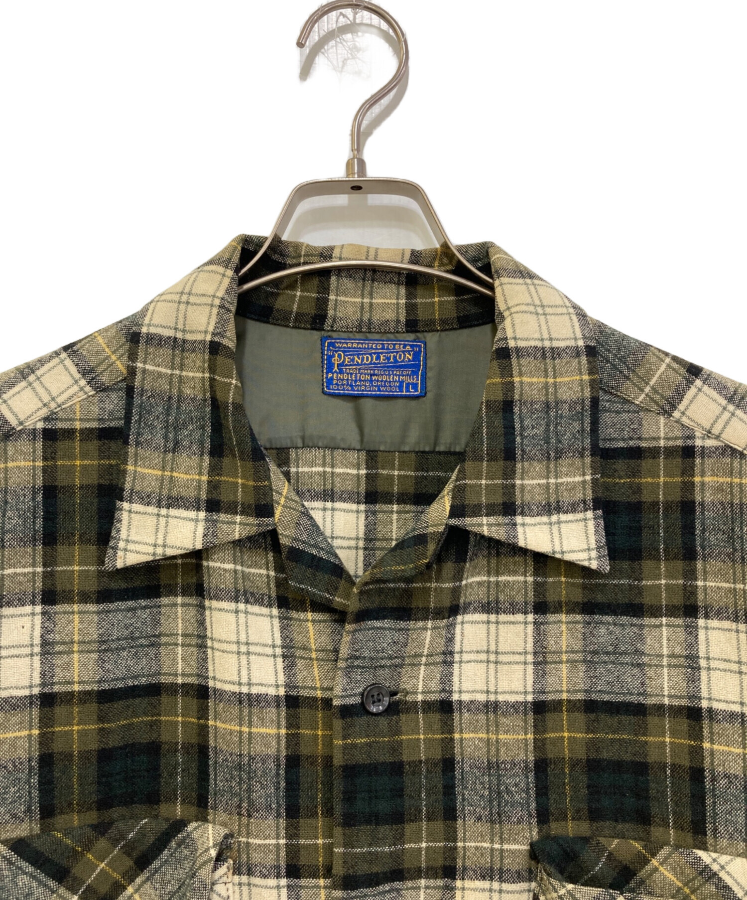中古・古着通販】PENDLETON (ペンドルトン) ウールシャツ アイボリー