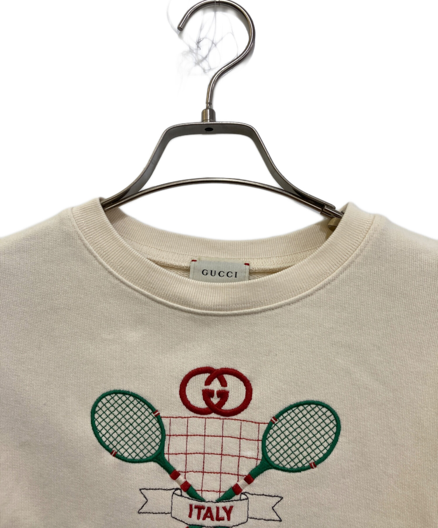 中古・古着通販】GUCCI (グッチ) テニスロゴ刺繍スウェット 586138