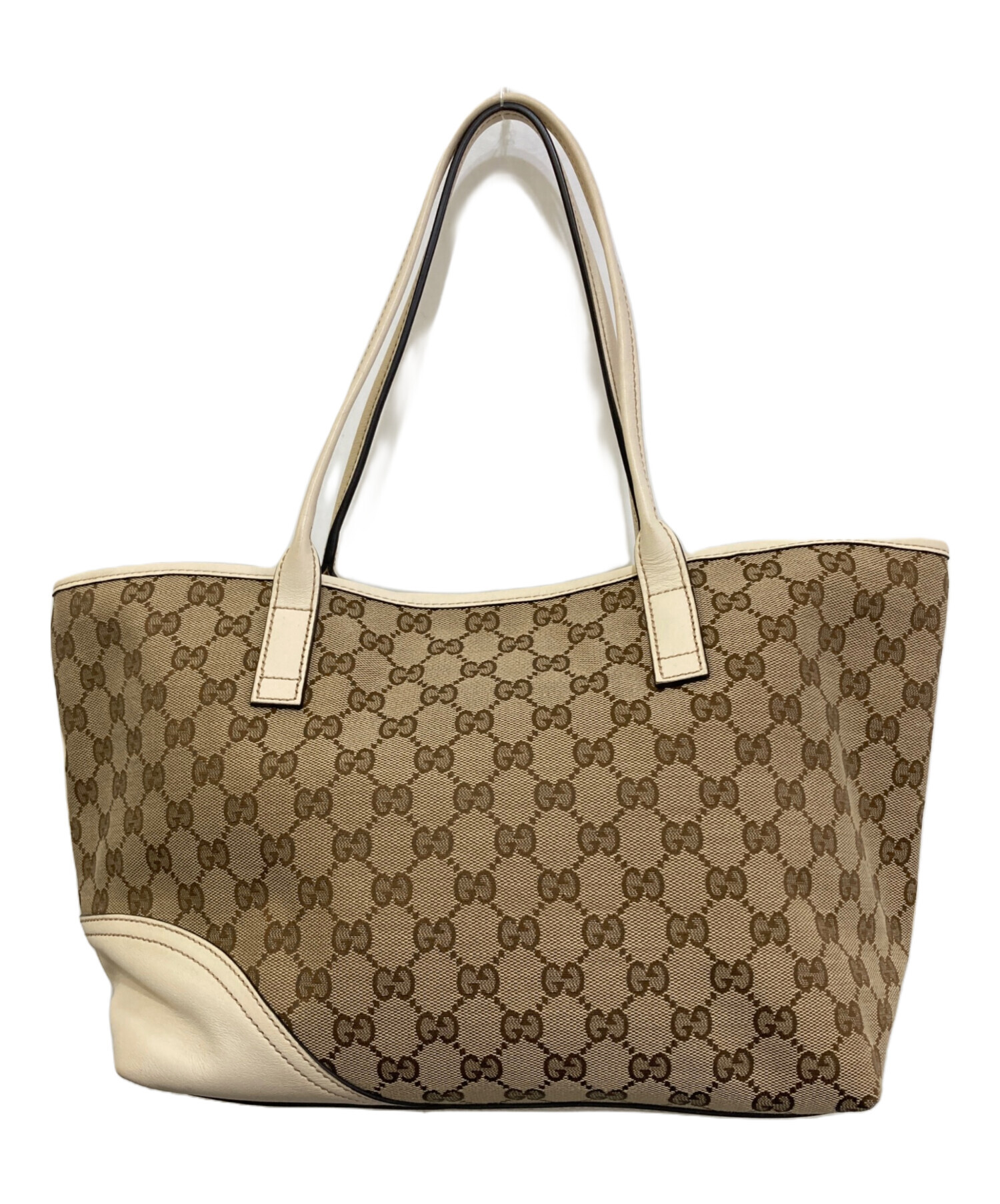 GUCCI グッチ ニューブリット GGキャンバス GG トートバッグ ベージュ 中古・古着通販】GUCCI (グッチ) ニューブリット GGキャンバス トート