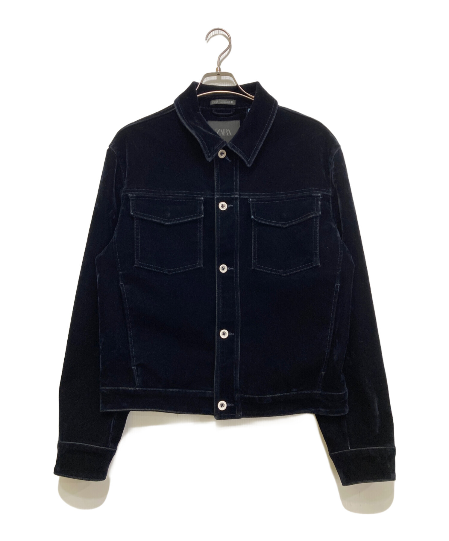ZARAフロッキーベルベットジャケットミニ 中古・古着通販】ZARA (ザラ) フロッキーベルベットジャケット 8491