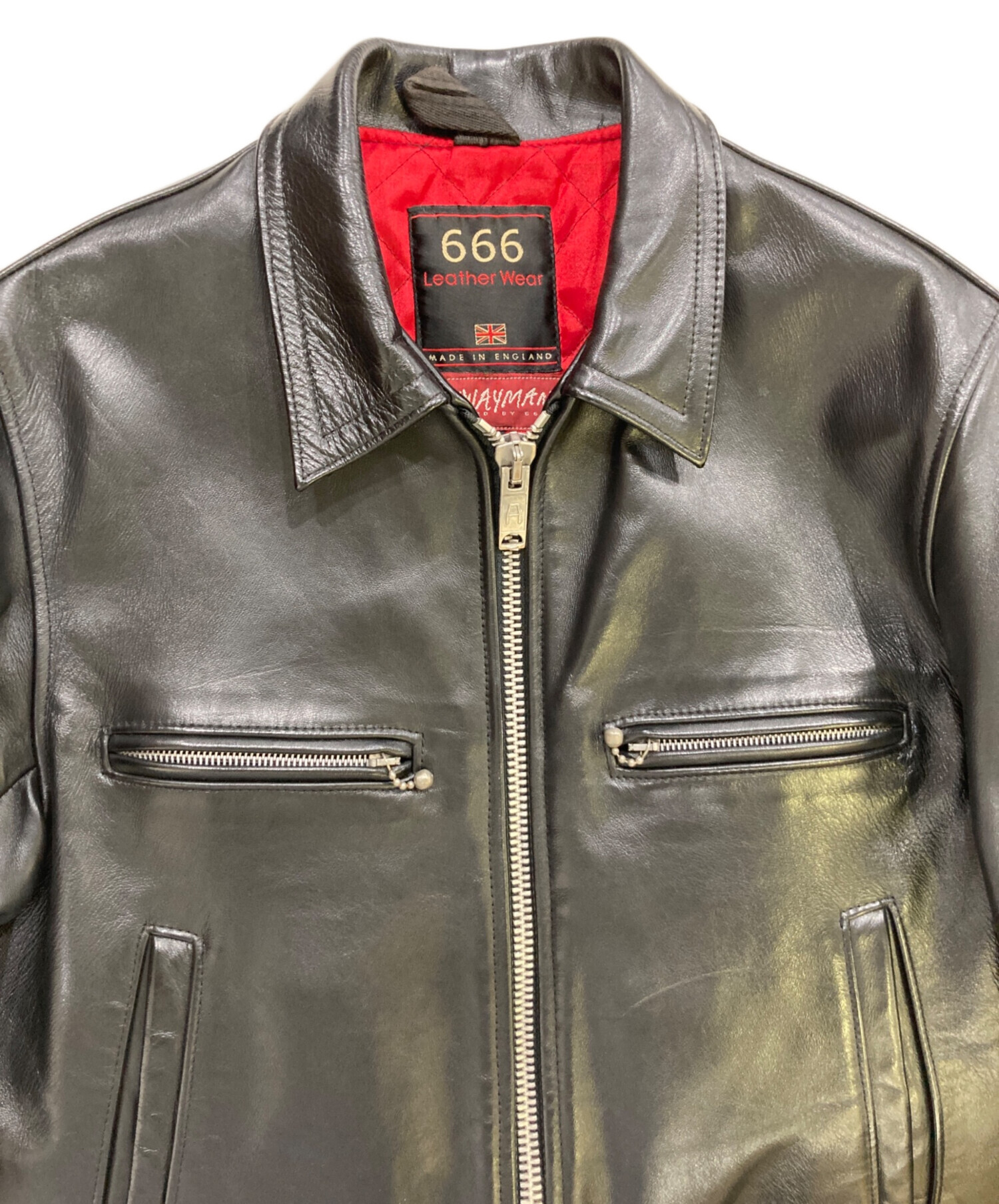 中古・古着通販】666 (666) Mywayman シングルライダースジャケット