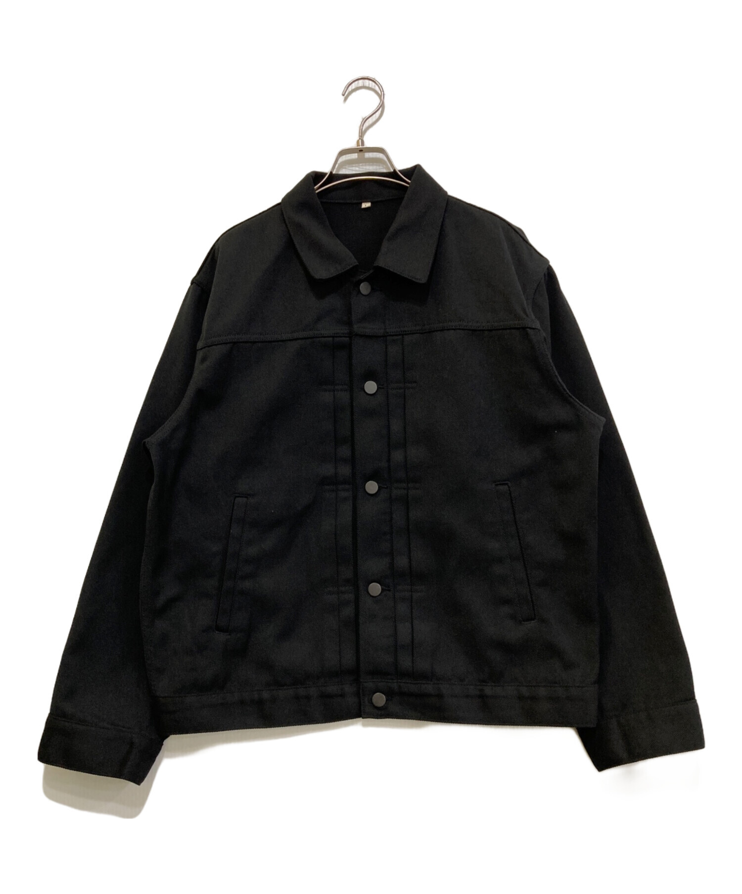 【上下セット希少L】MUJI Labo 再生ポリエステル デニムジャケット 黒 中古・古着通販】MUJI LABO (ムジラボ) 再生ポリエステルデニム