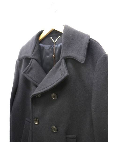 【ゆう】LOUIS VUITTON ルイヴィトン レザーPコート 中古・古着通販】LOUIS VUITTON (ルイ・ヴィトン) Pコート ネイビー