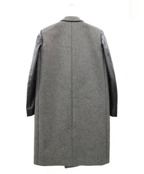 CELINE セリーヌ Leatherレザー チェスター コート 切替アーム 中古・古着通販】CELINE (セリーヌ) レザー切替チェスターコート