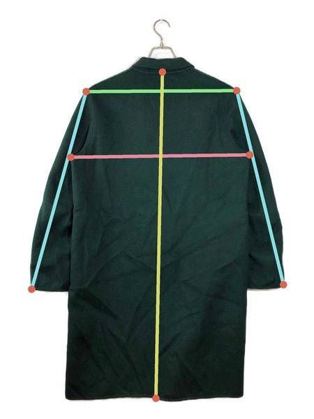 Acne Studios グリーン ウールチェスターコート 48