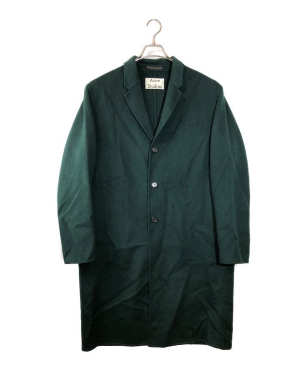 Acne Studios グリーン ウールチェスターコート 48