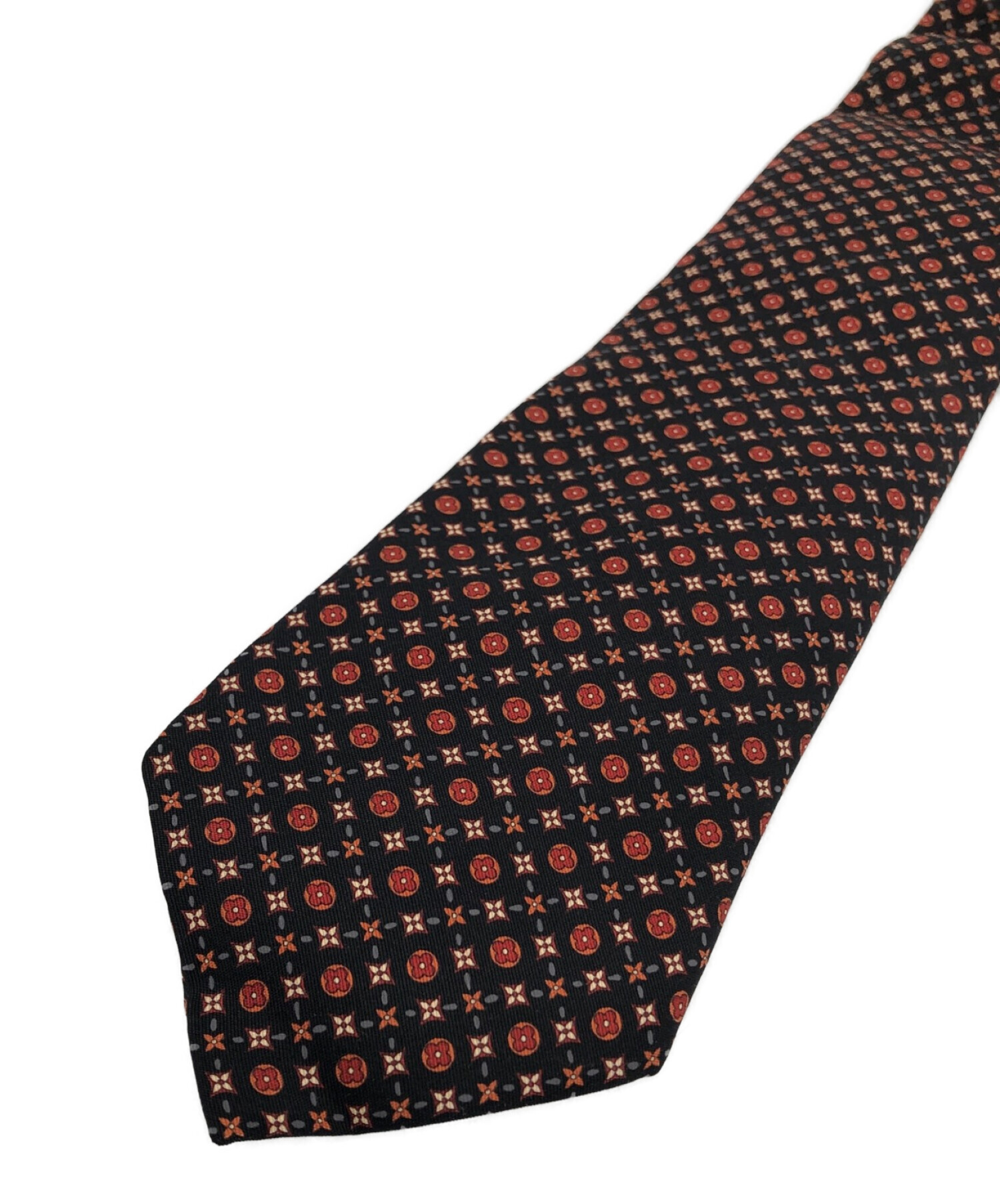 ルイヴィトン ブランド文字 総柄 イタリア製シルクネクタイ ブラウン モノグラム 中古・古着通販】LOUIS VUITTON (ルイ ヴィトン) モノグラムシルク