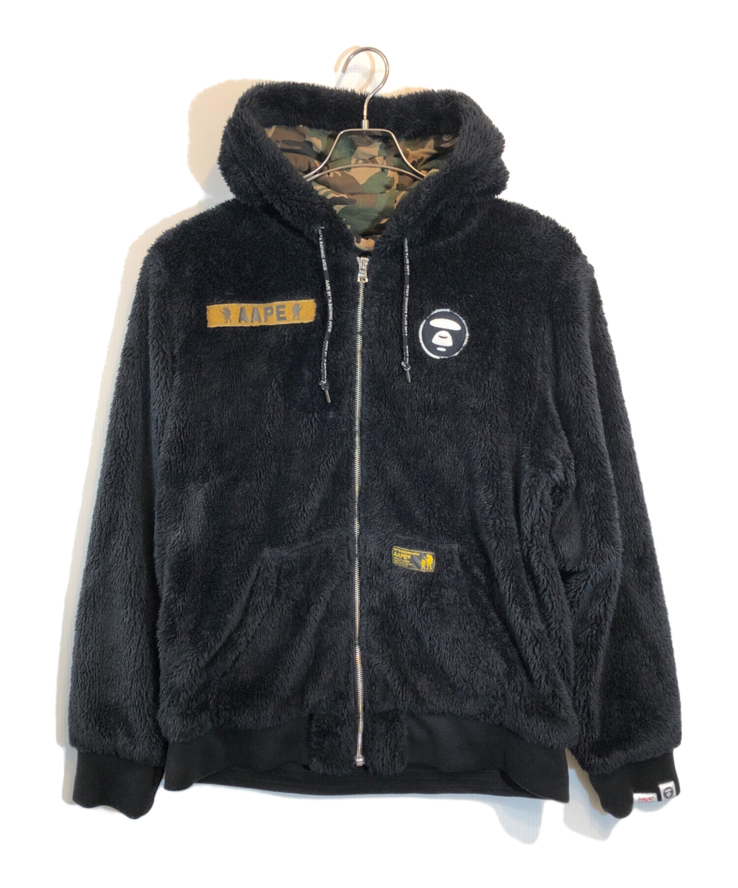 A BATHING APE エイプ ボア フリース シャーク パーカー A BATHING APE