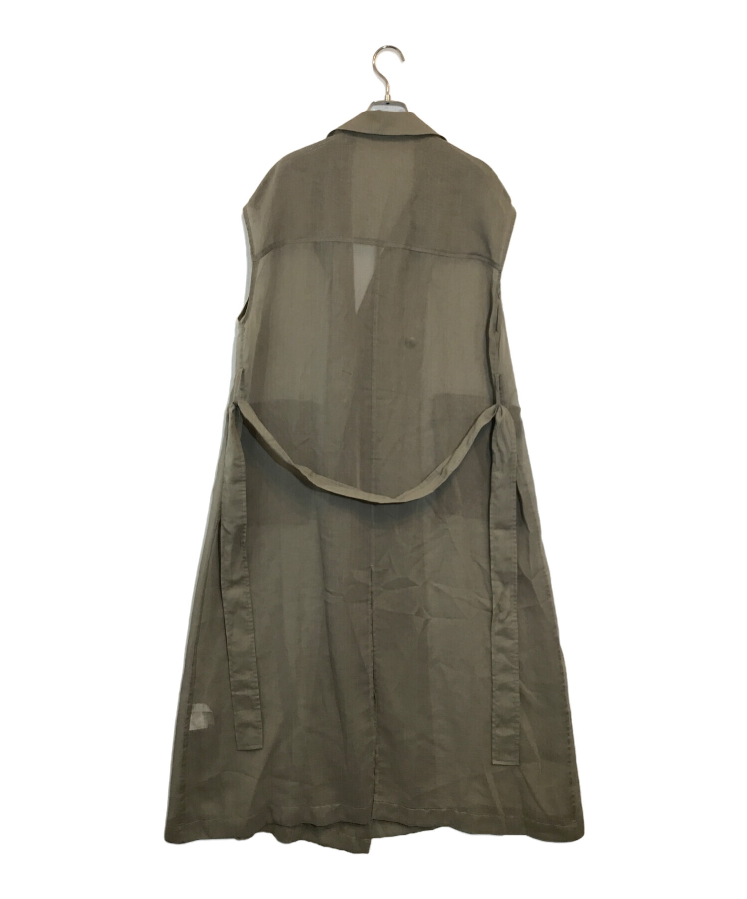 オーガンジーWボタンロングジレ オーガンジーWボタンロングジレ