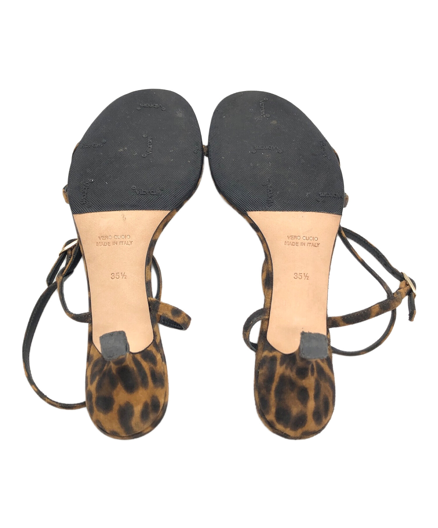 美品！イタリア製BRENTA フラットシューズ スエード36.5ヒョウ柄 美品