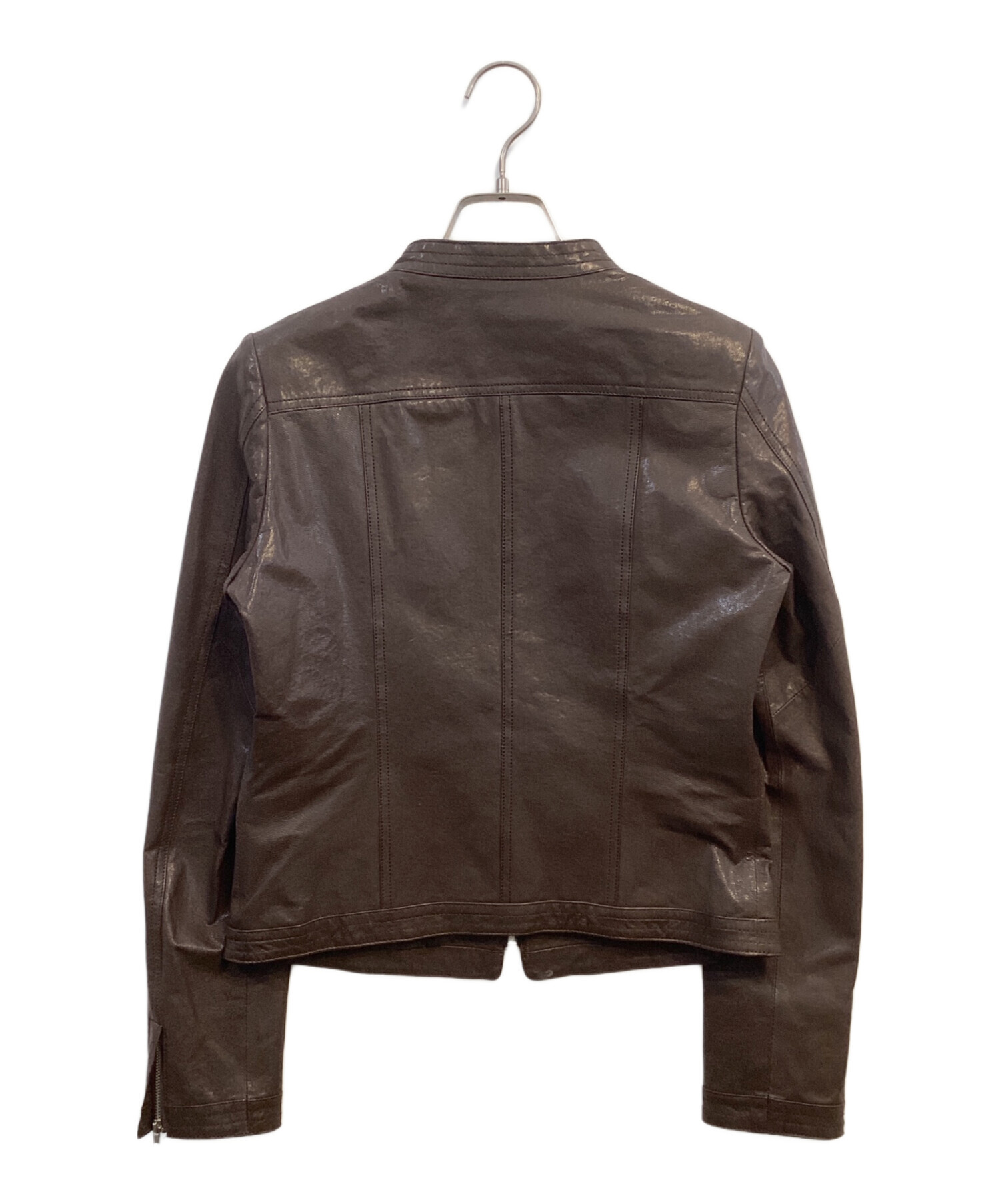 BALMAIN シープレザージャケット 中古・古着通販】BALMAIN (バルマン) シープレザージャケット ブラウン