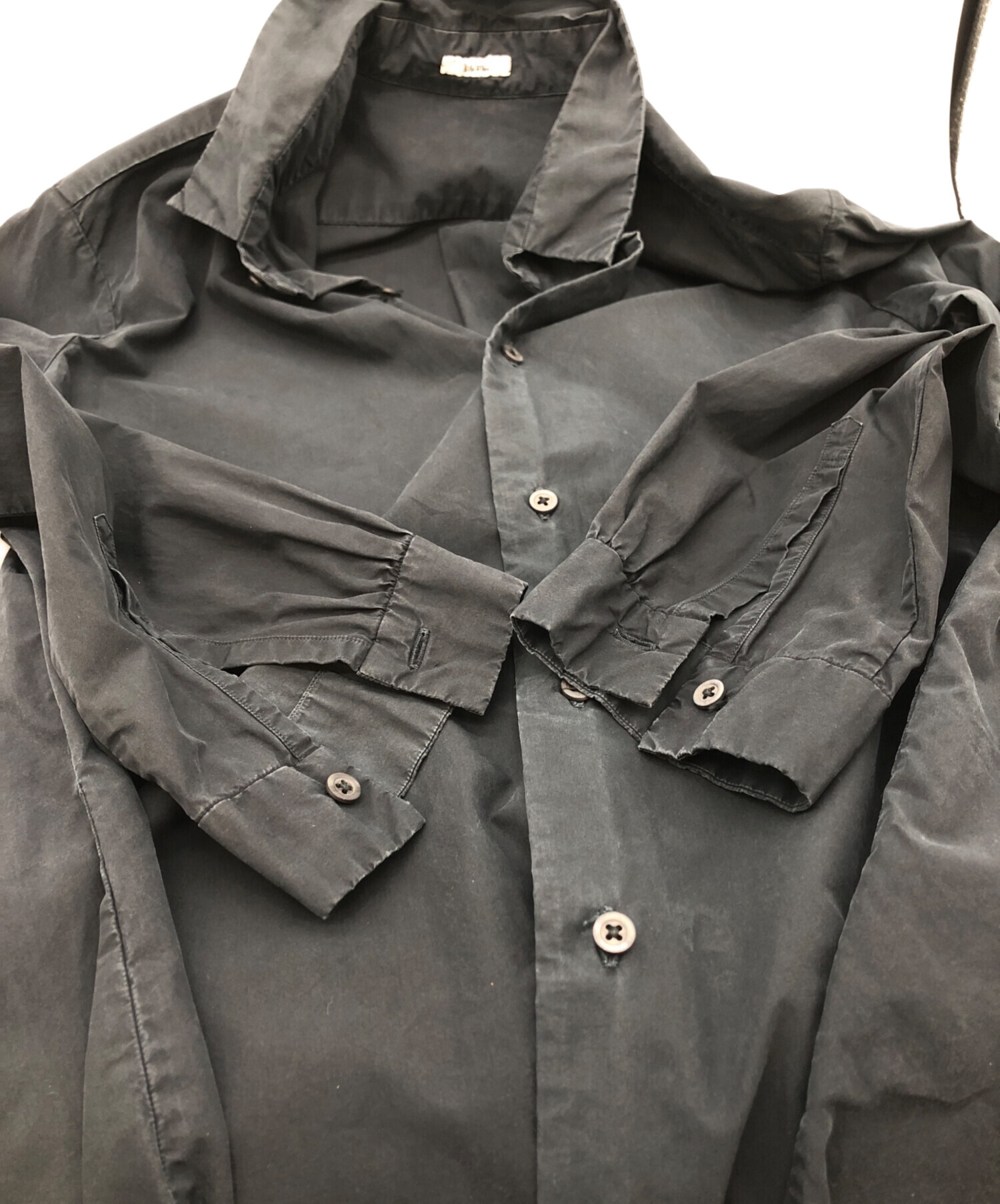 中古・古着通販】kaval (カヴァル) コットンシャツ ブラック サイズ 