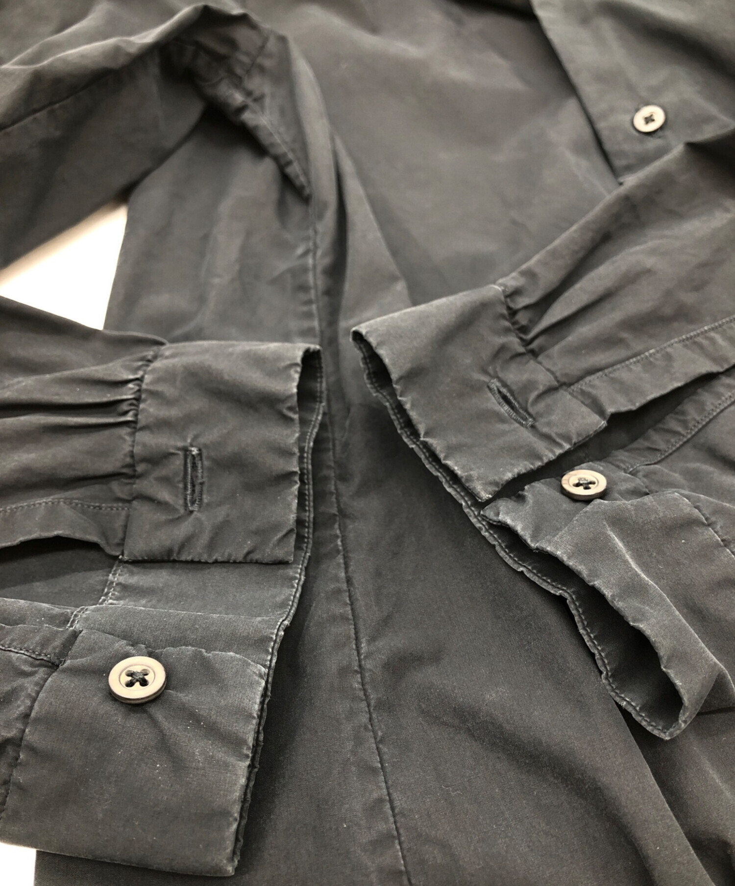 中古・古着通販】kaval (カヴァル) コットンシャツ ブラック サイズ:S 
