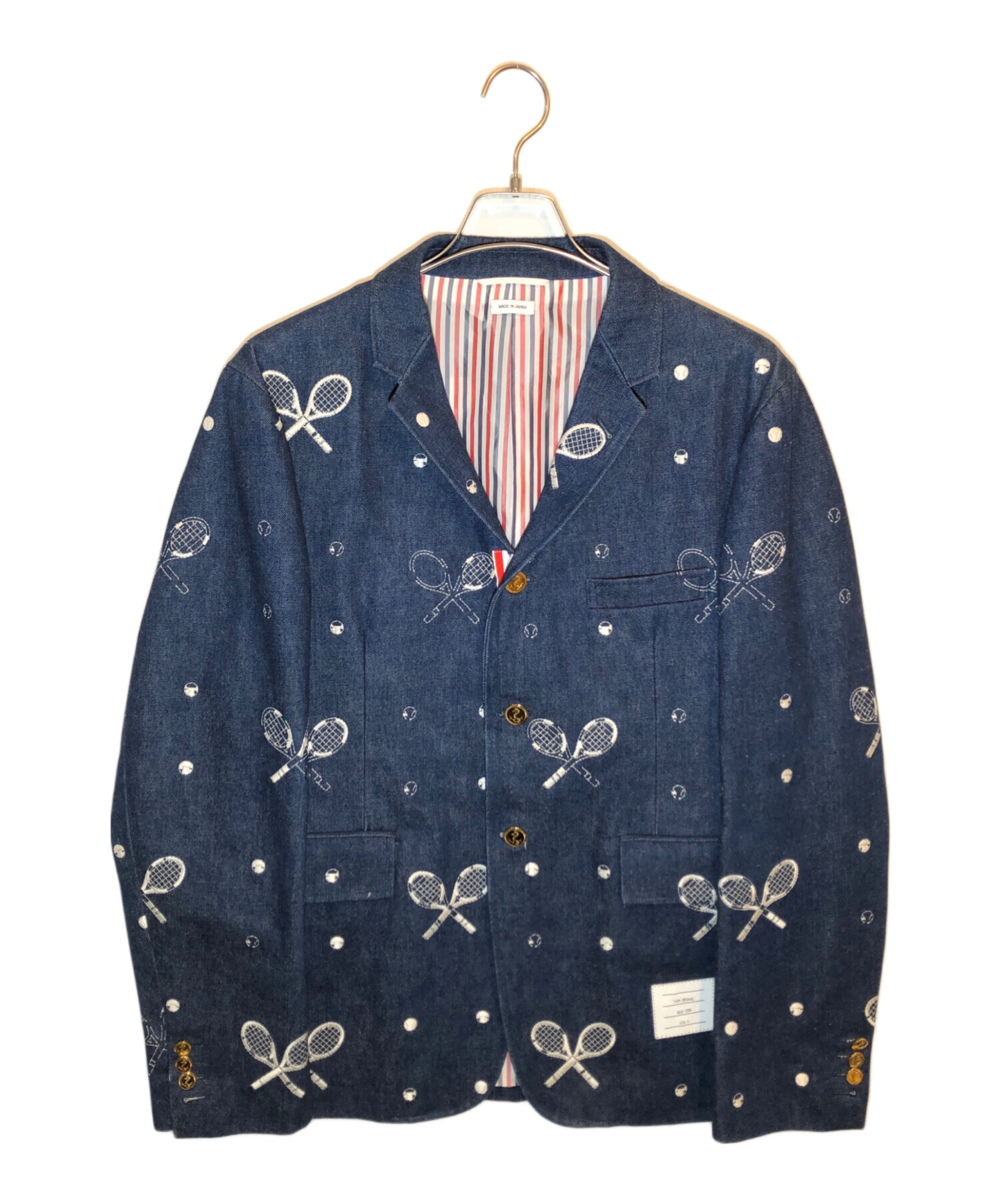 中古・古着通販】Thom Browne (トムブラウン) 刺繍デニムテーラード