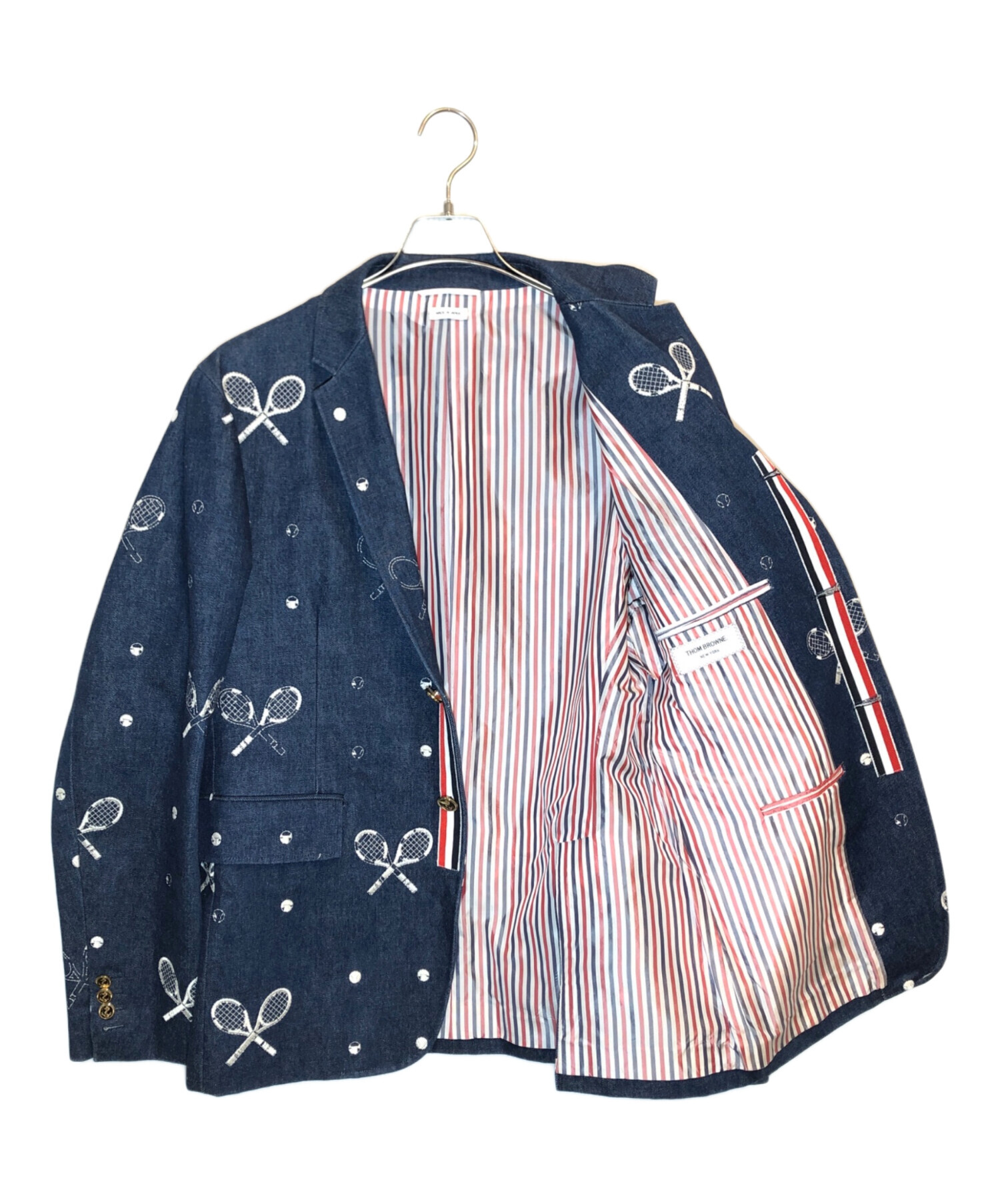 中古・古着通販】Thom Browne (トムブラウン) 刺繍デニムテーラード