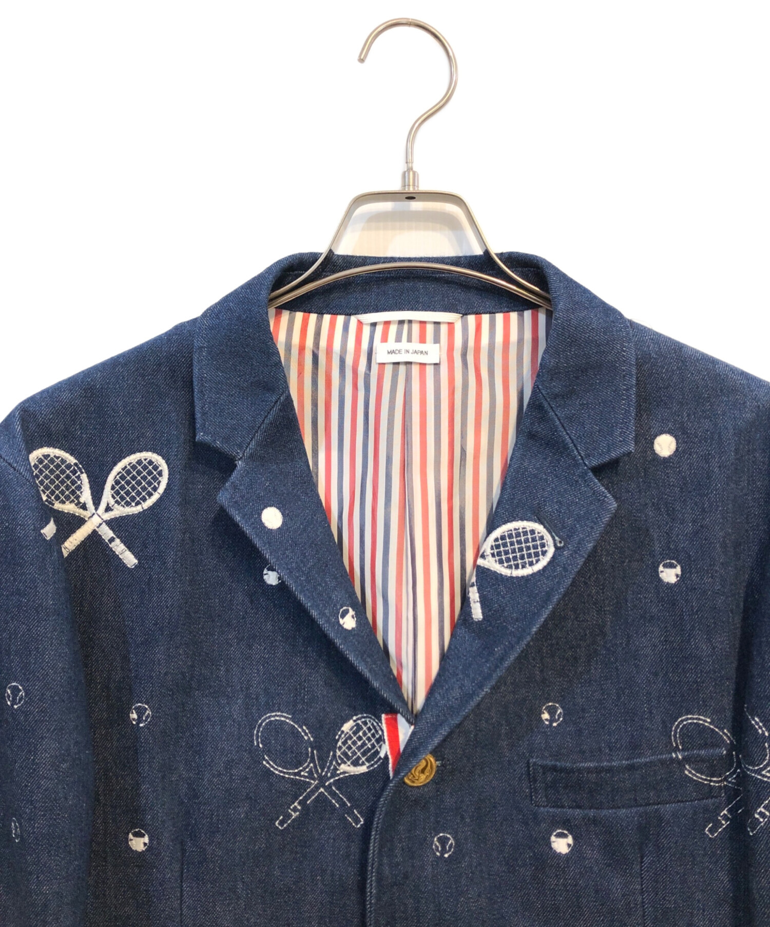 中古・古着通販】Thom Browne (トムブラウン) 刺繍デニムテーラード