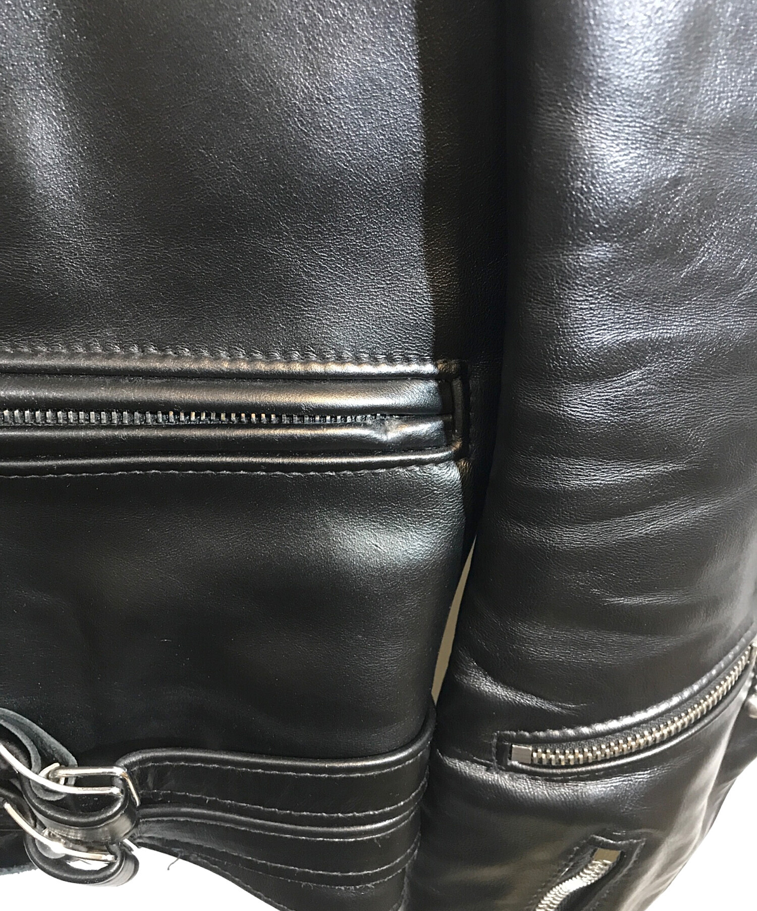 Lewis Leathers◇ダブルライダースジャケット/38/レザー/BLK