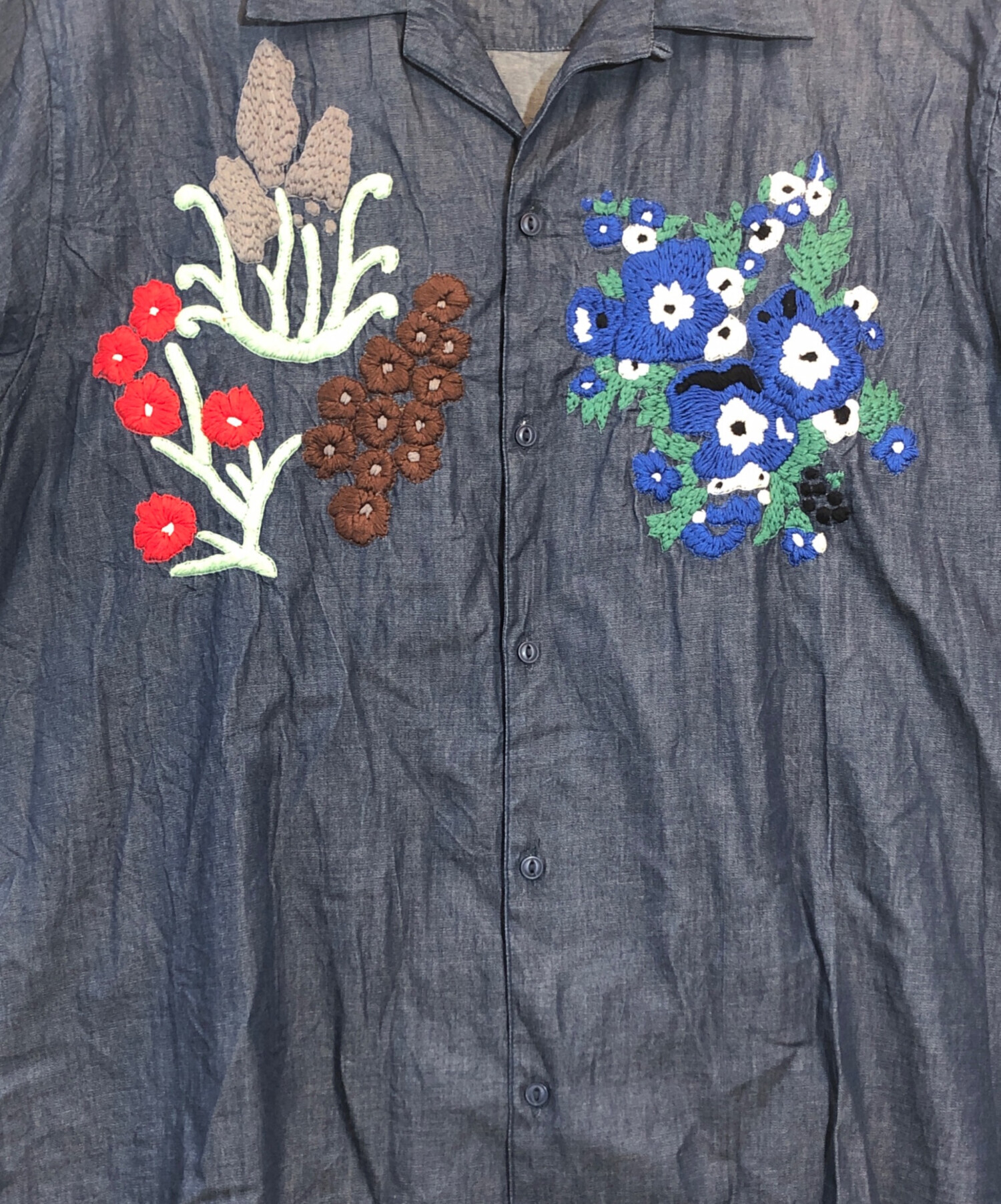 中古・古着通販】NOMA t.d. (ノーマティーディー) 半袖刺繍シャツ