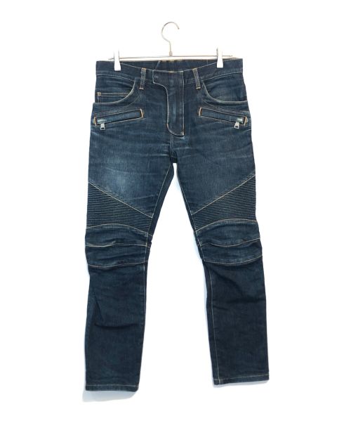 中古・古着通販】BALMAIN (バルマン) バイカーデニムパンツ インディゴ