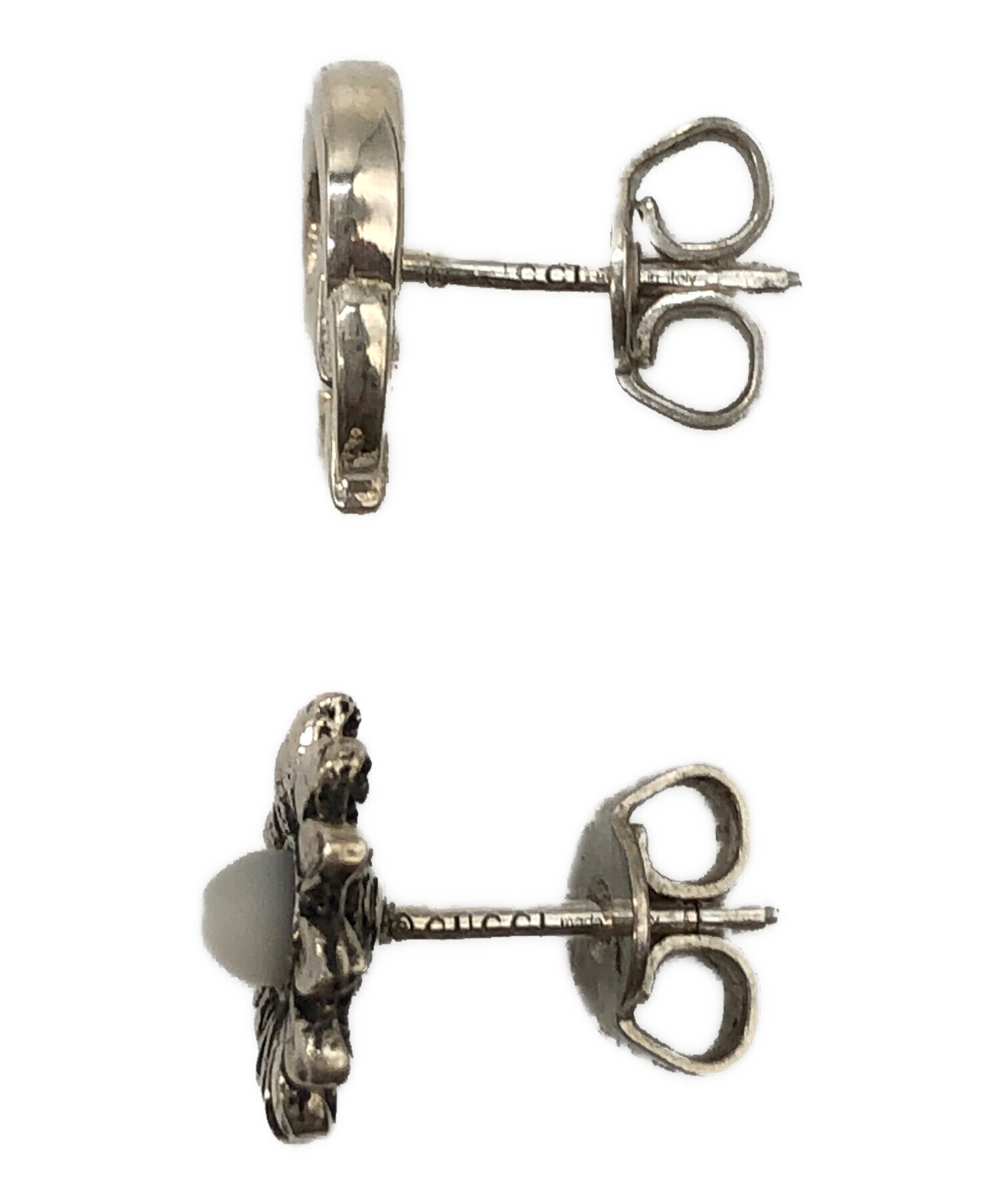 中古・古着通販】GUCCI (グッチ) ダブルG フラワー スタッズ ピアス