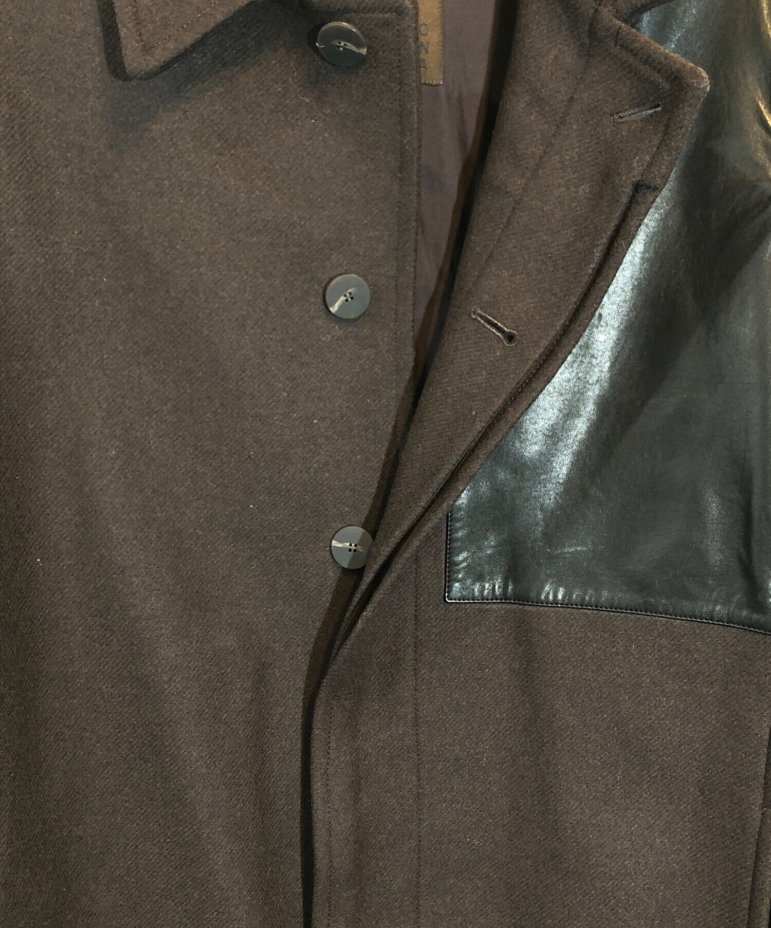 ZARA STUDIO NICHOLSON パッチレザーコート L ZARA × STUDIO NICHOLSON パッチレザーコート Lサイズ