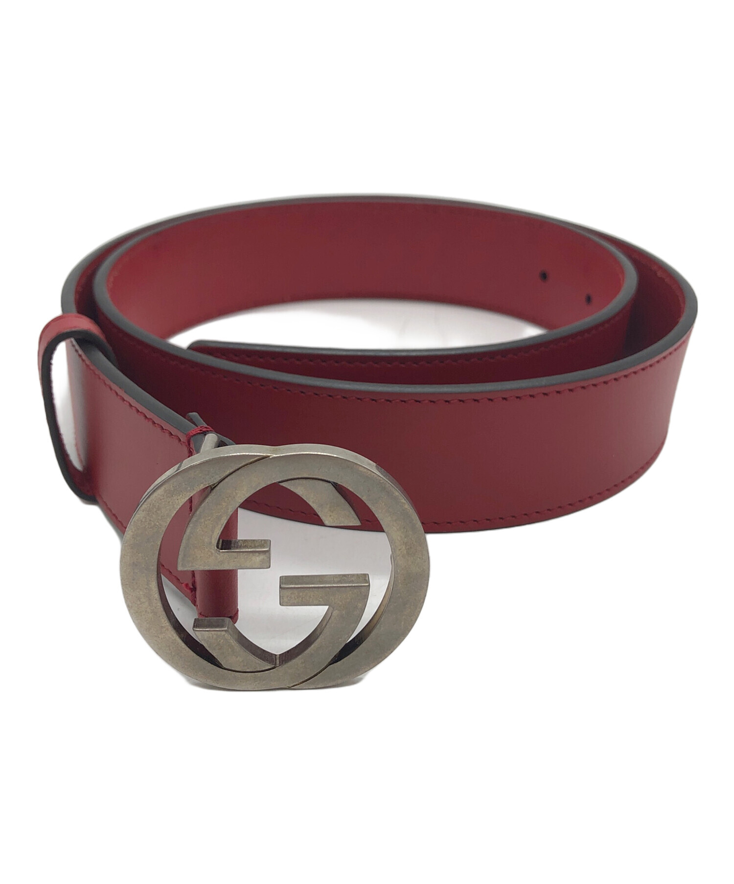 中古・古着通販】GUCCI (グッチ) インターロッキングGレザーベルト