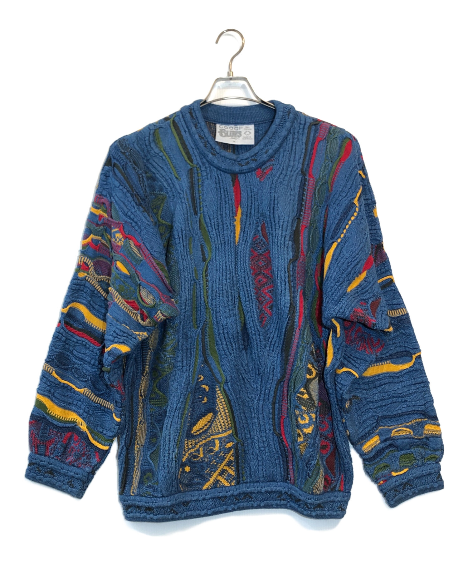 中古・古着通販】Coogi (クージー) オーバーサイズ3Dニット ブルー