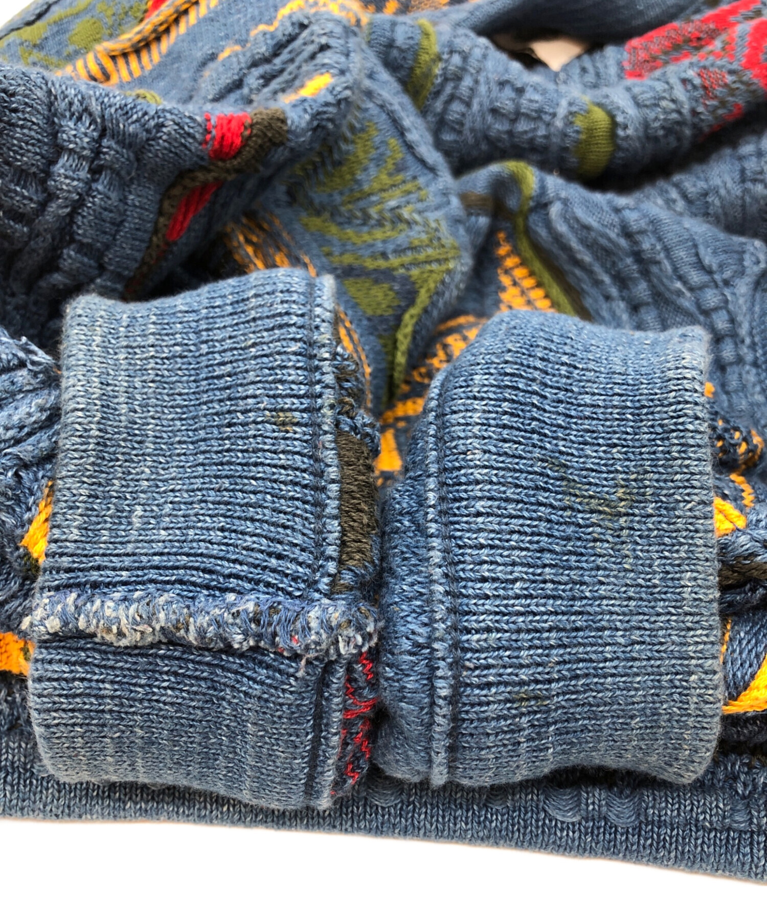 【希少】90s COOGI クージー 3D ニット M 古着 セーター ブルー ビッグサイズ 00年代 COOGI クージー BASICS 3Dニット セーター メンズ