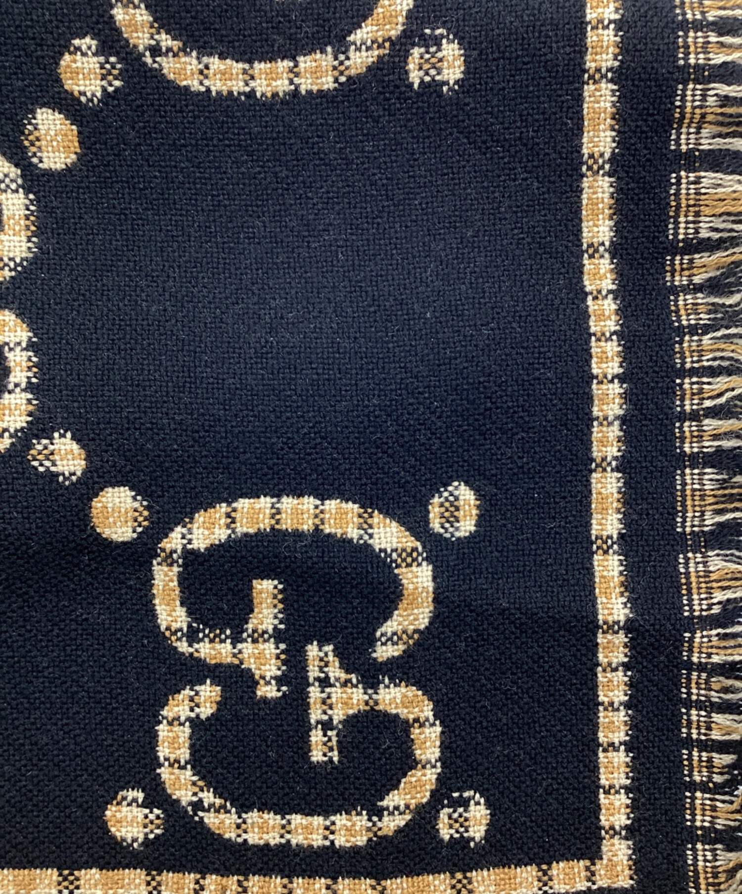 中古・古着通販】GUCCI (グッチ) GGウールマフラー ブラック