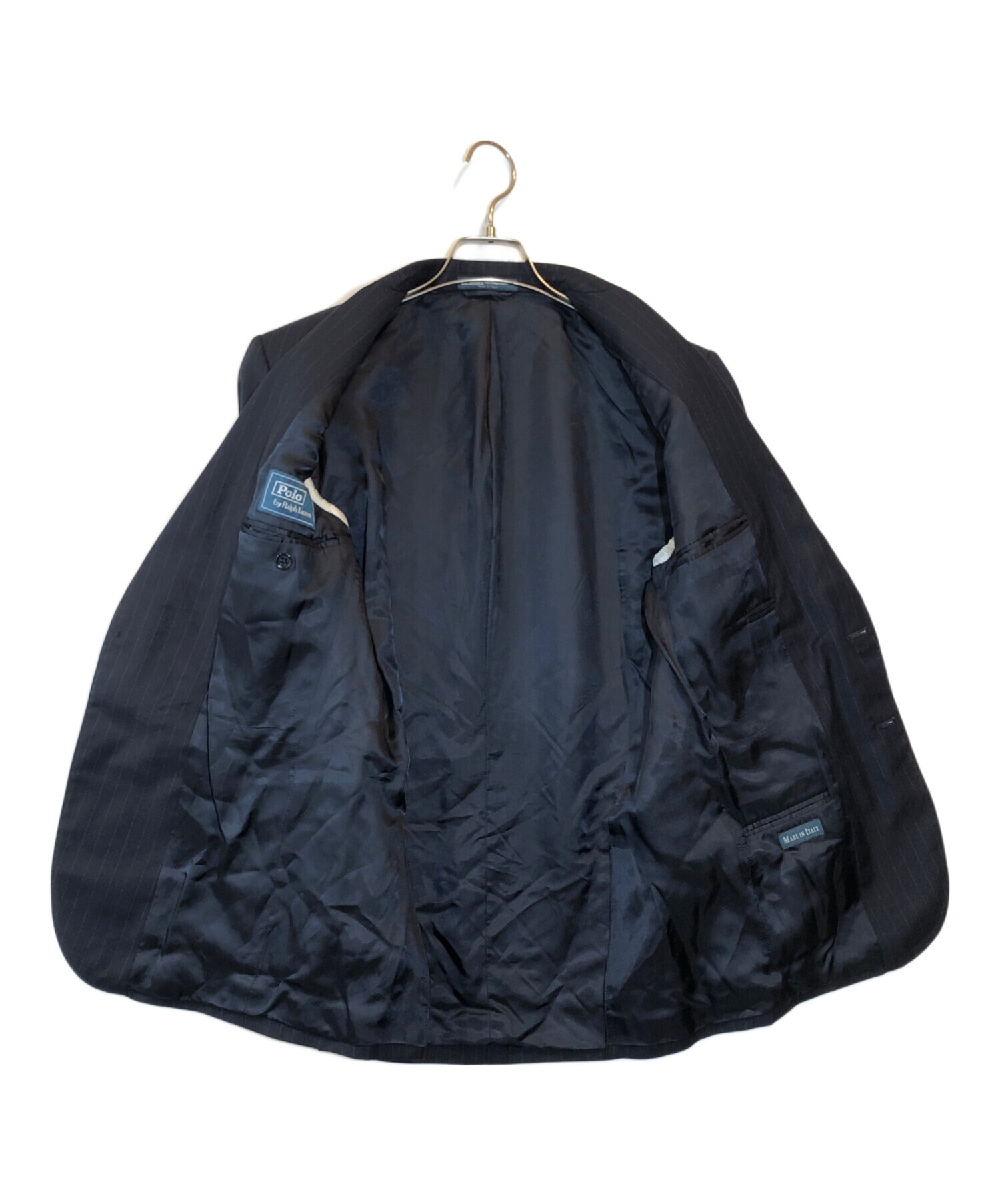 高級 ポロラルフローレン スリーピース 2B セットアップスーツ ネイビー L 中古・古着通販】POLO RALPH LAUREN (ポロ・ラルフローレン) 2B