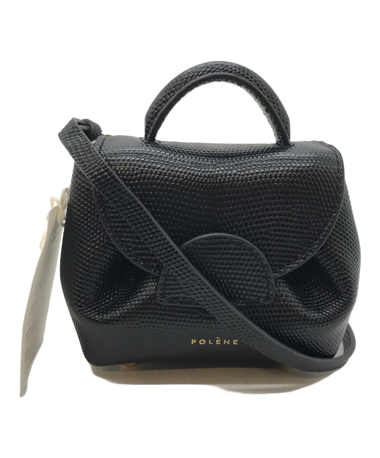 中古・古着通販】POLENE (ポレーヌ) 2WAYミニバッグ ブラック 中古・古着通販】POLENE (ポレーヌ) 2WAYミニバッグ ブラック