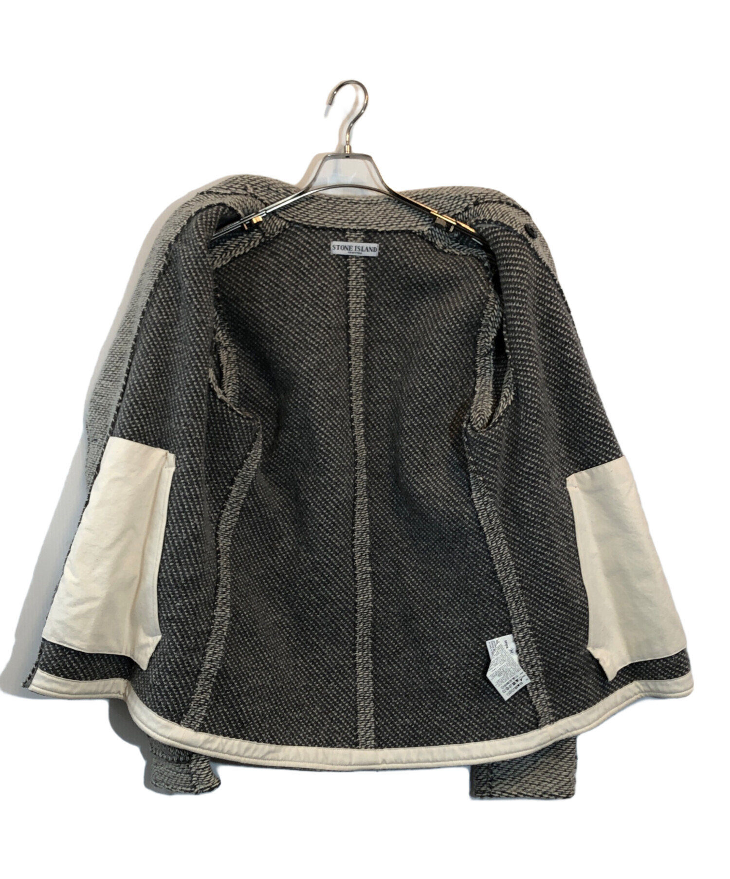 STONE  30周年モデルパッチ アイボリーPコート　Mサイズ 中古・古着通販】STONE ISLAND (ストーンアイランド) サイドパッチ