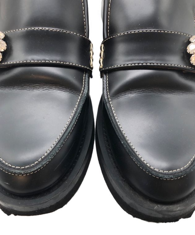 中古・古着通販】GANNI (ガニー) ビジューローファー ブラック サイズ