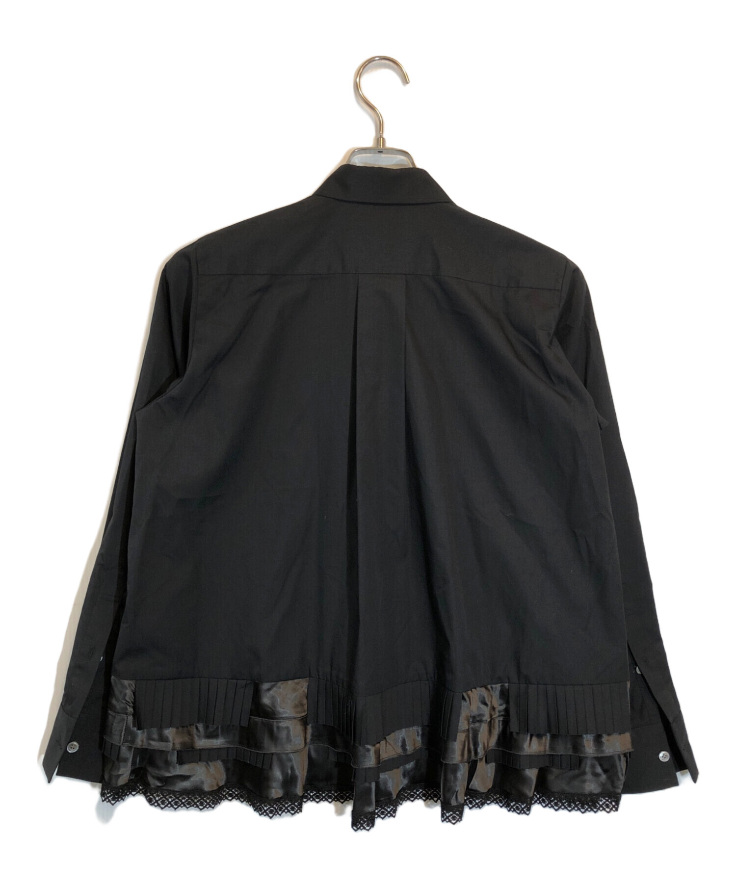 中古・古着通販】sacai (サカイ) フリルシャツ ブラック サイズ:SIZE 2 