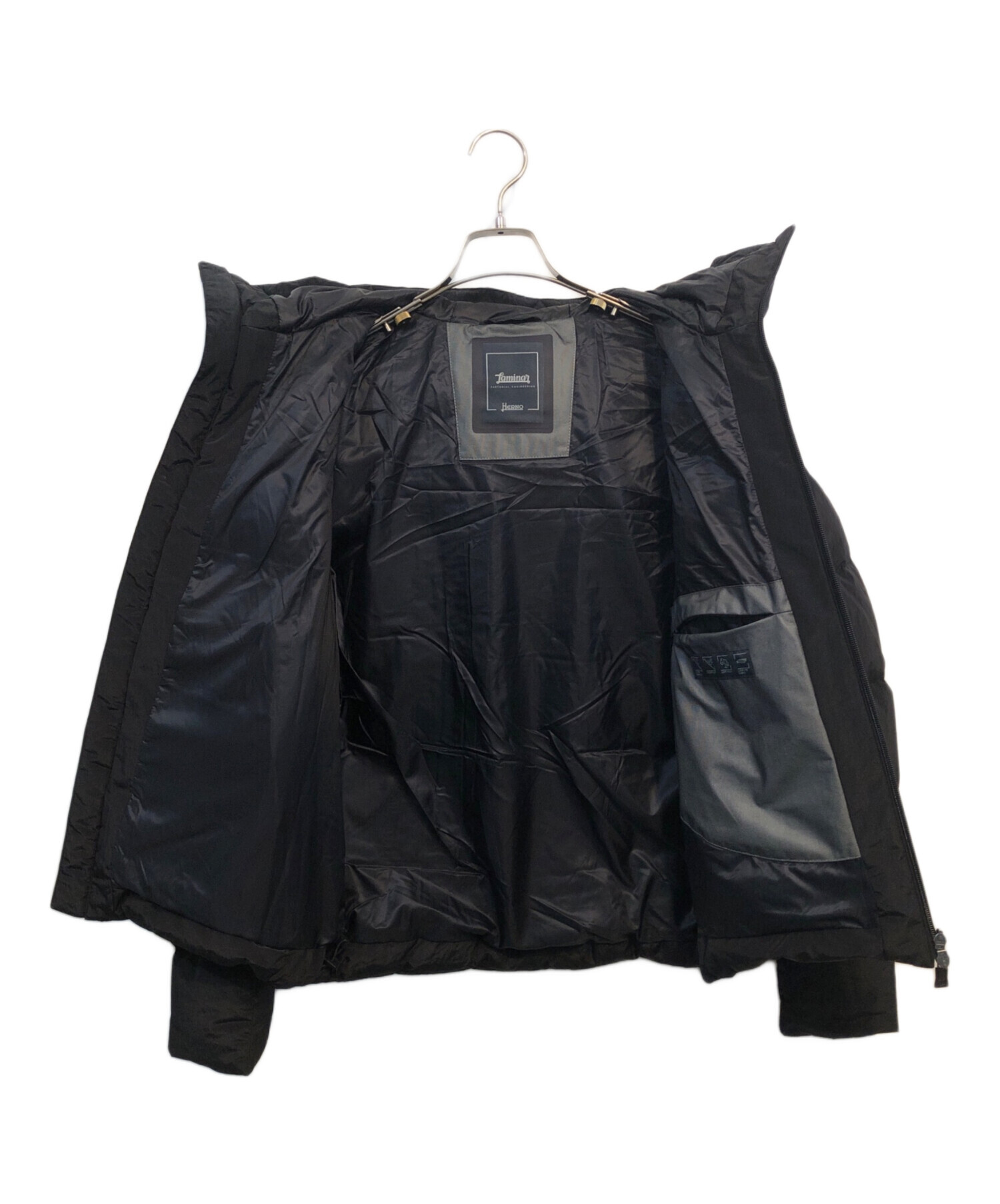 中古・古着通販】HERNO (ヘルノ) フード付ダウンジャケット ブラック 